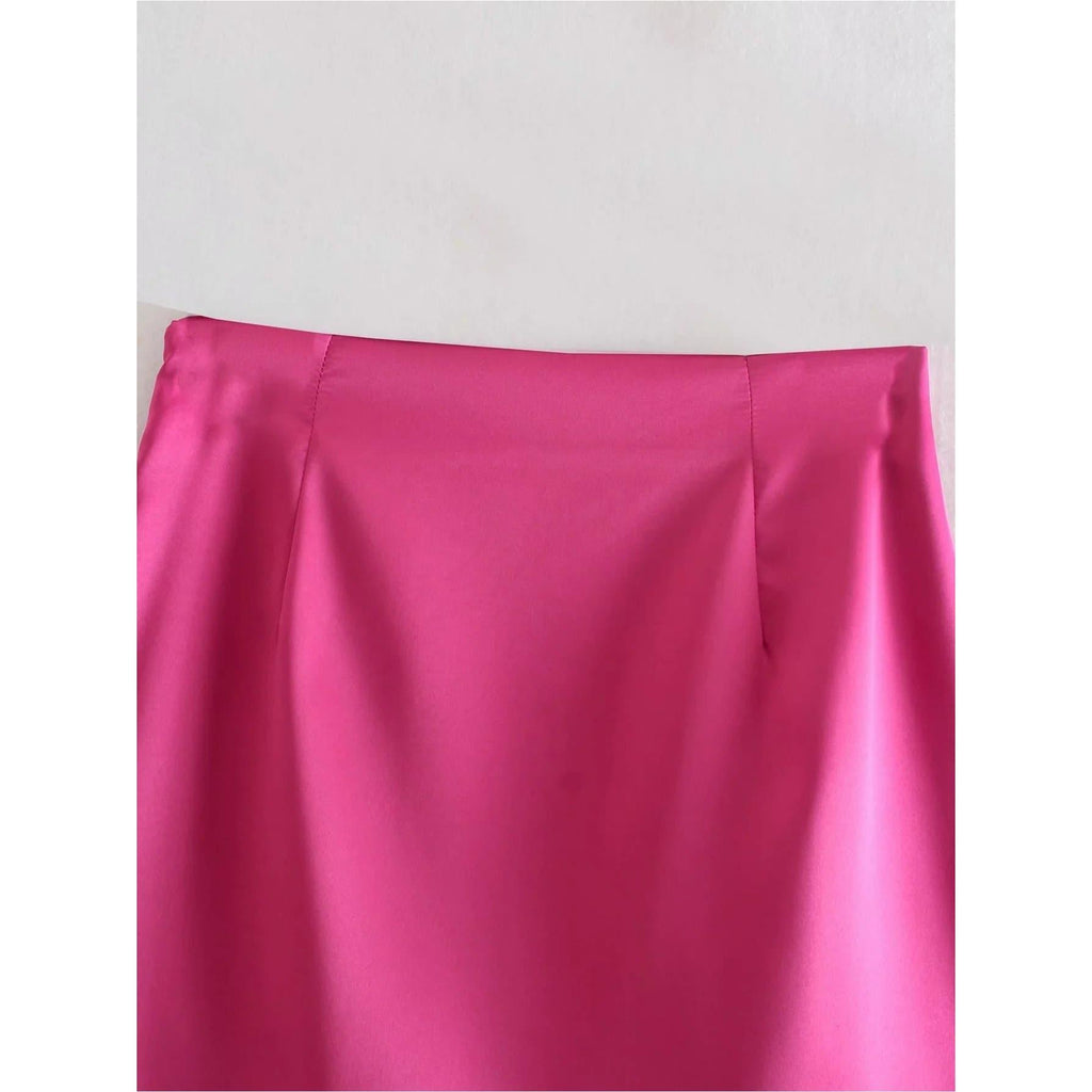high waist slim elegant mini skirt