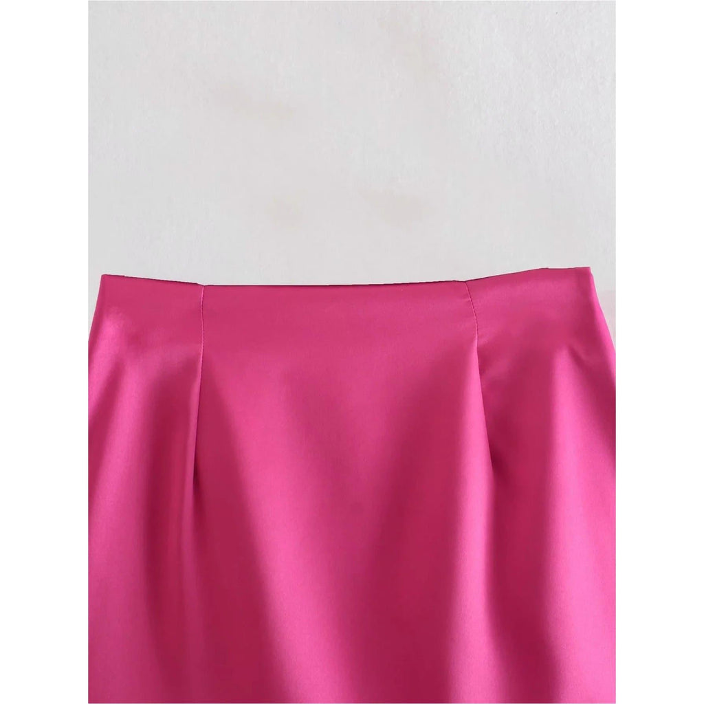 high waist slim elegant mini skirt