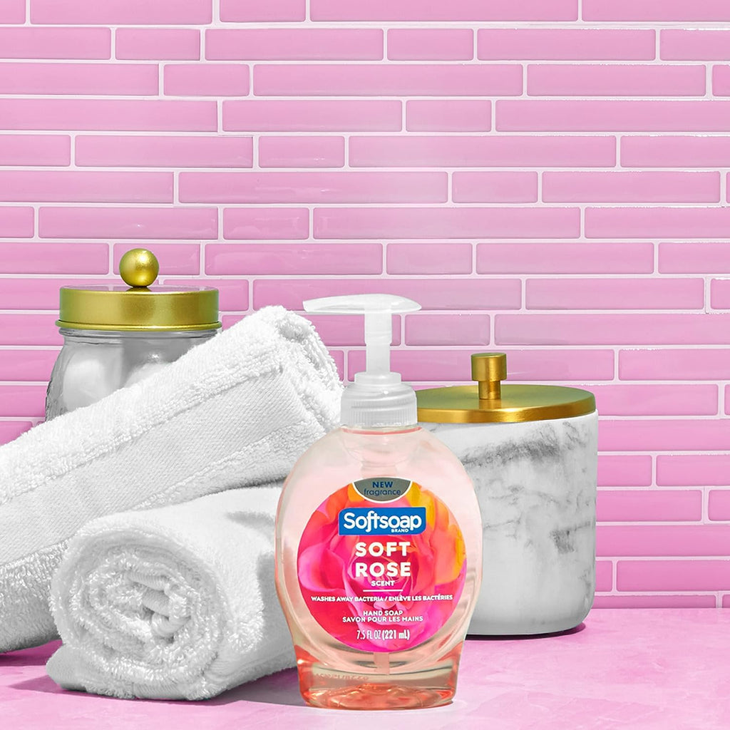 Softsoap Liquid Hand Soap, Soft Rose - 7.5 Fl Oz (Pack of 6)