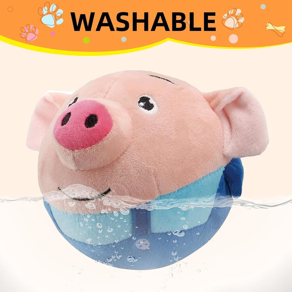 Active Moving Pet Plush Toy,2026 Upgrade Interactive Squeaky Talking Moving Dog Ball Toy, Washable Cartoon Pig Plush Toy for Dogs Puppies to Keep Them Busy. (#A6)