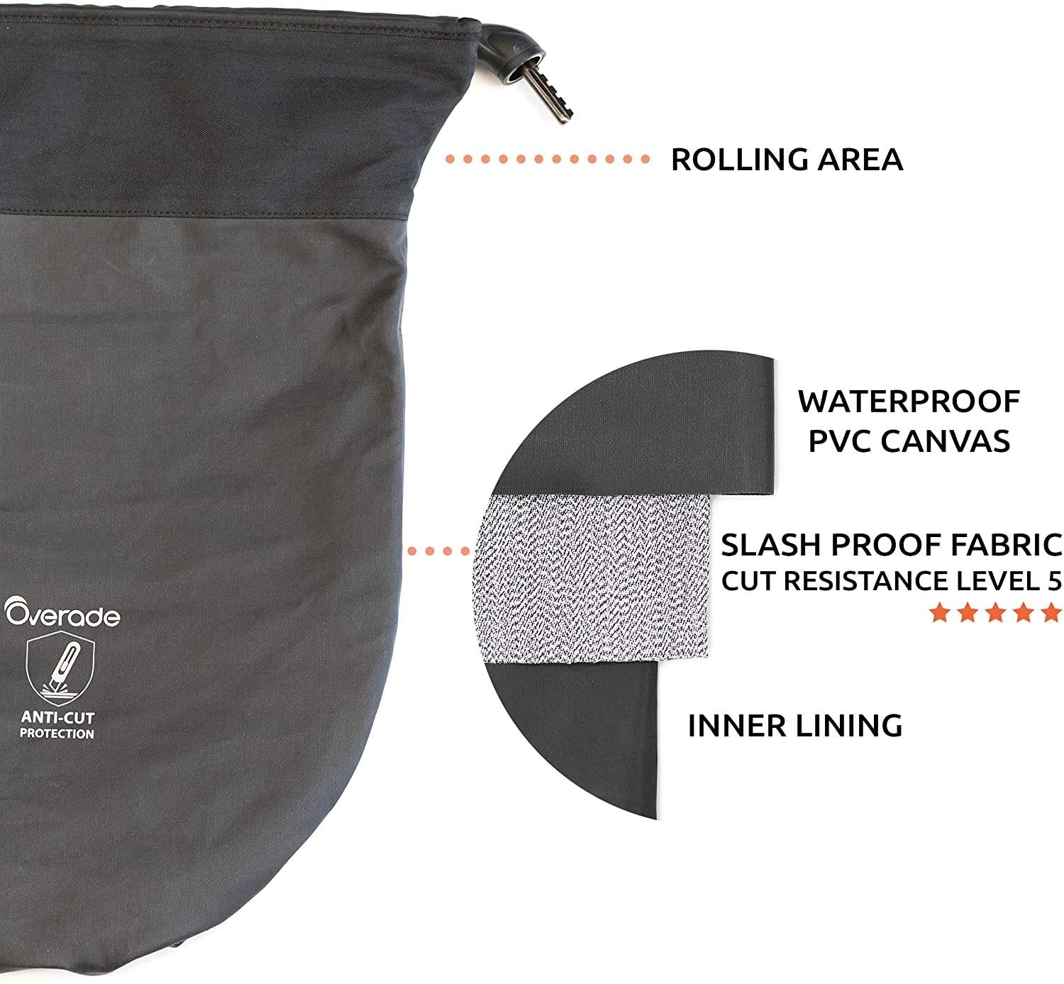 Secure bike bag - Waterprof, anti-cut material, 12 mm cable lock, 4 digit lock