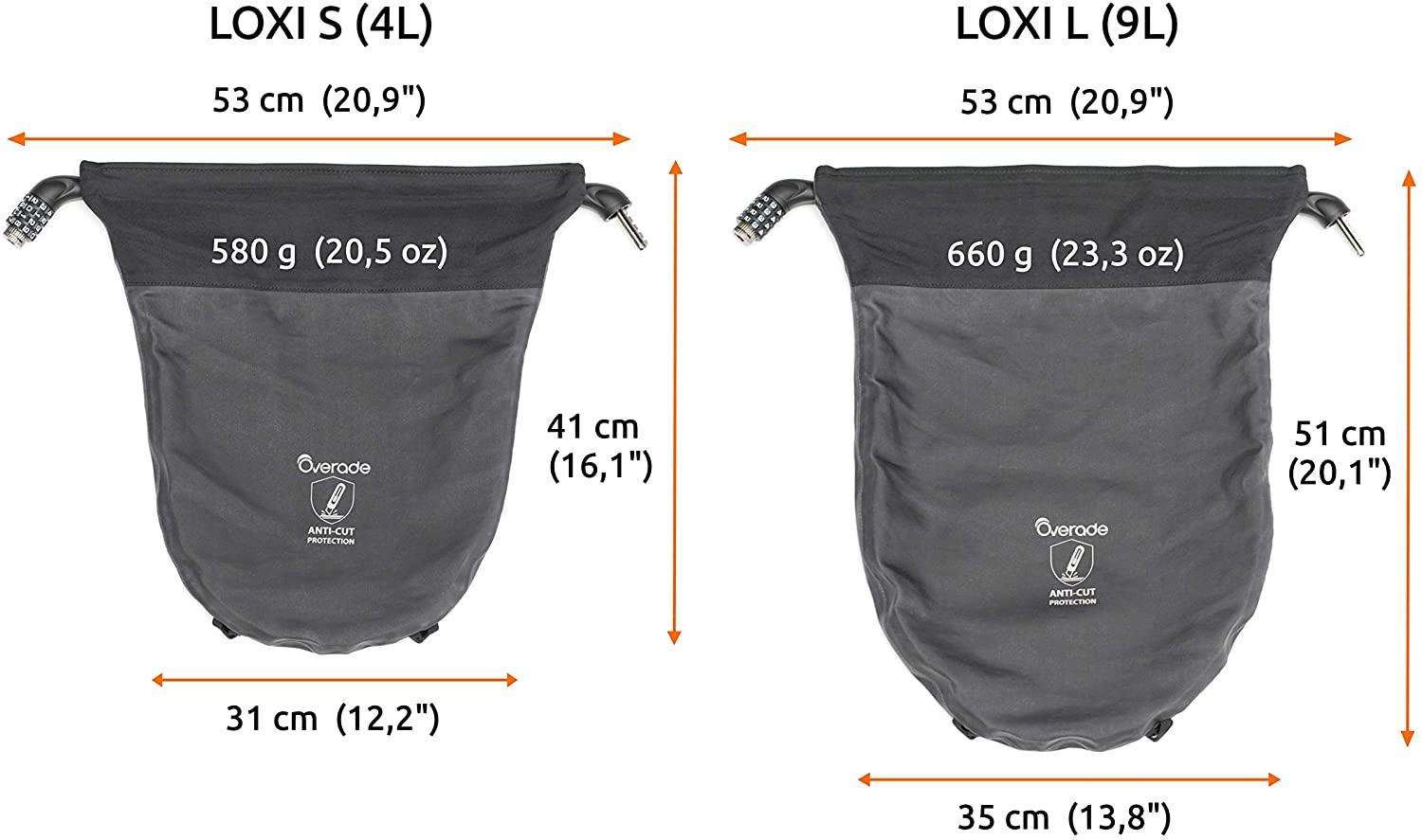 Secure bike bag - Waterprof, anti-cut material, 12 mm cable lock, 4 digit lock
