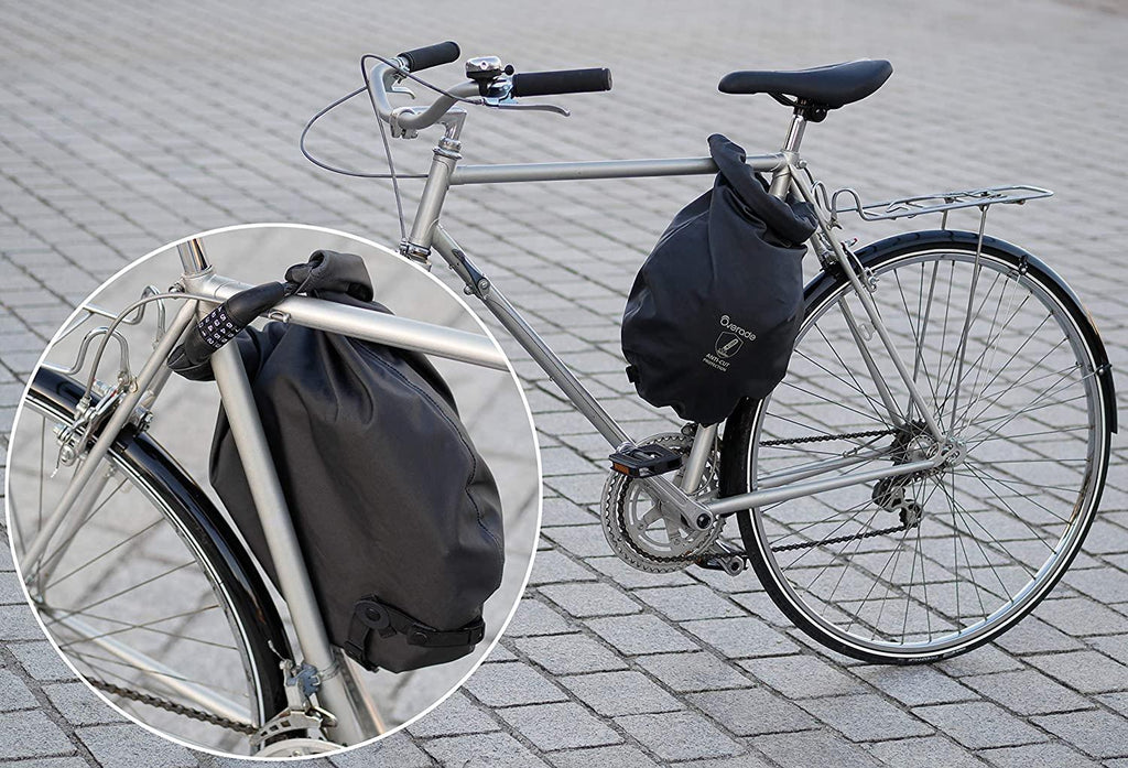 Secure bike bag - Waterprof, anti-cut material, 12 mm cable lock, 4 digit lock