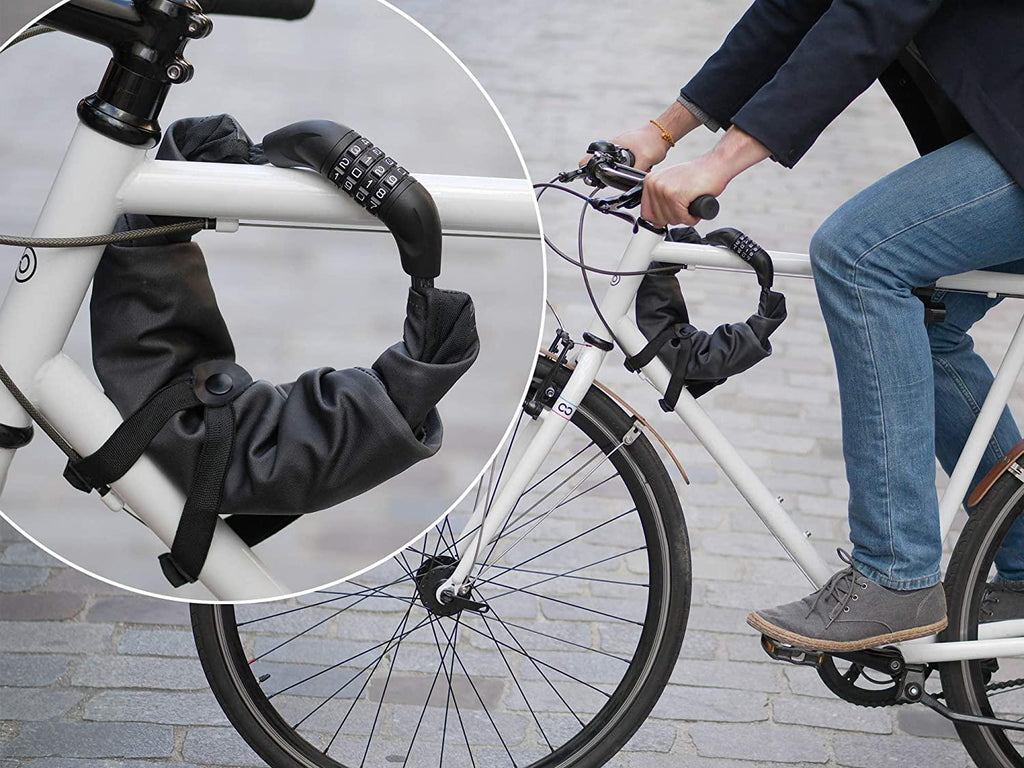 Secure bike bag - Waterprof, anti-cut material, 12 mm cable lock, 4 digit lock