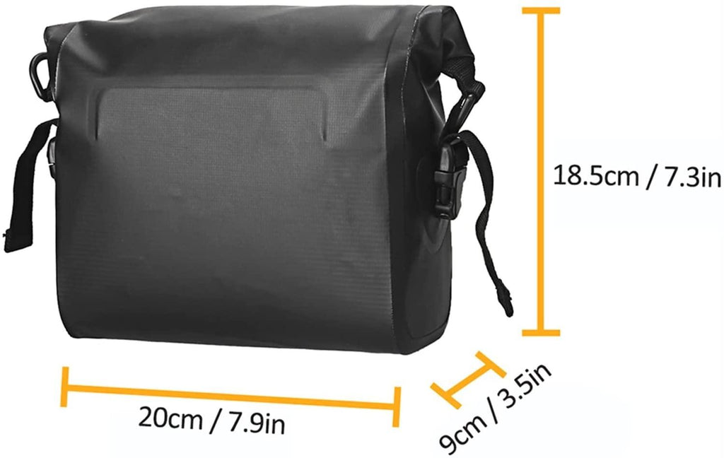 DALIZHAI777 Bike Bag Cycling Bike Bag PVC Waterproof Bicycle Handlebar Bag Roll-top Cycling Front Tube Bag Pannier for Mountain Bikes Electric Bike Scooter Bicycle Accessories