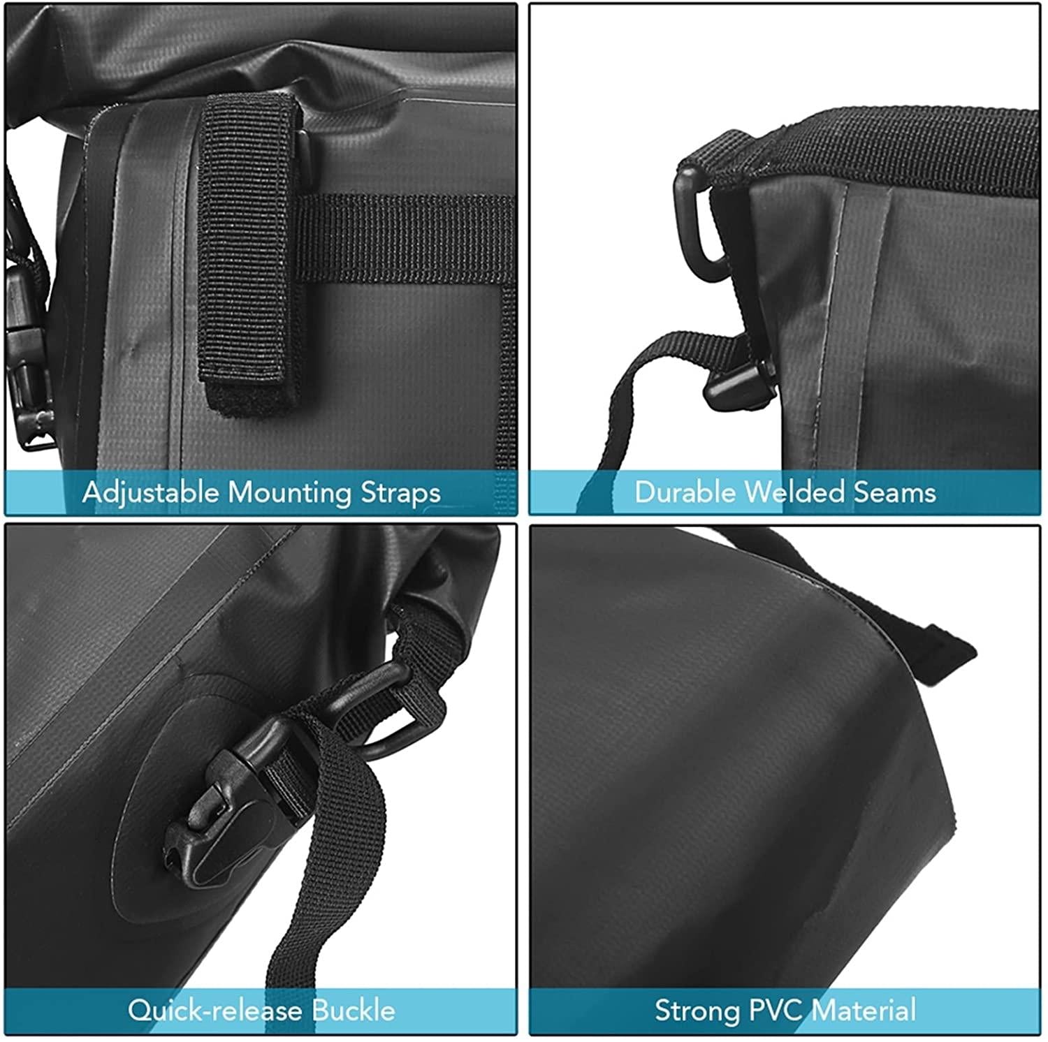 DALIZHAI777 Bike Bag Cycling Bike Bag PVC Waterproof Bicycle Handlebar Bag Roll-top Cycling Front Tube Bag Pannier for Mountain Bikes Electric Bike Scooter Bicycle Accessories