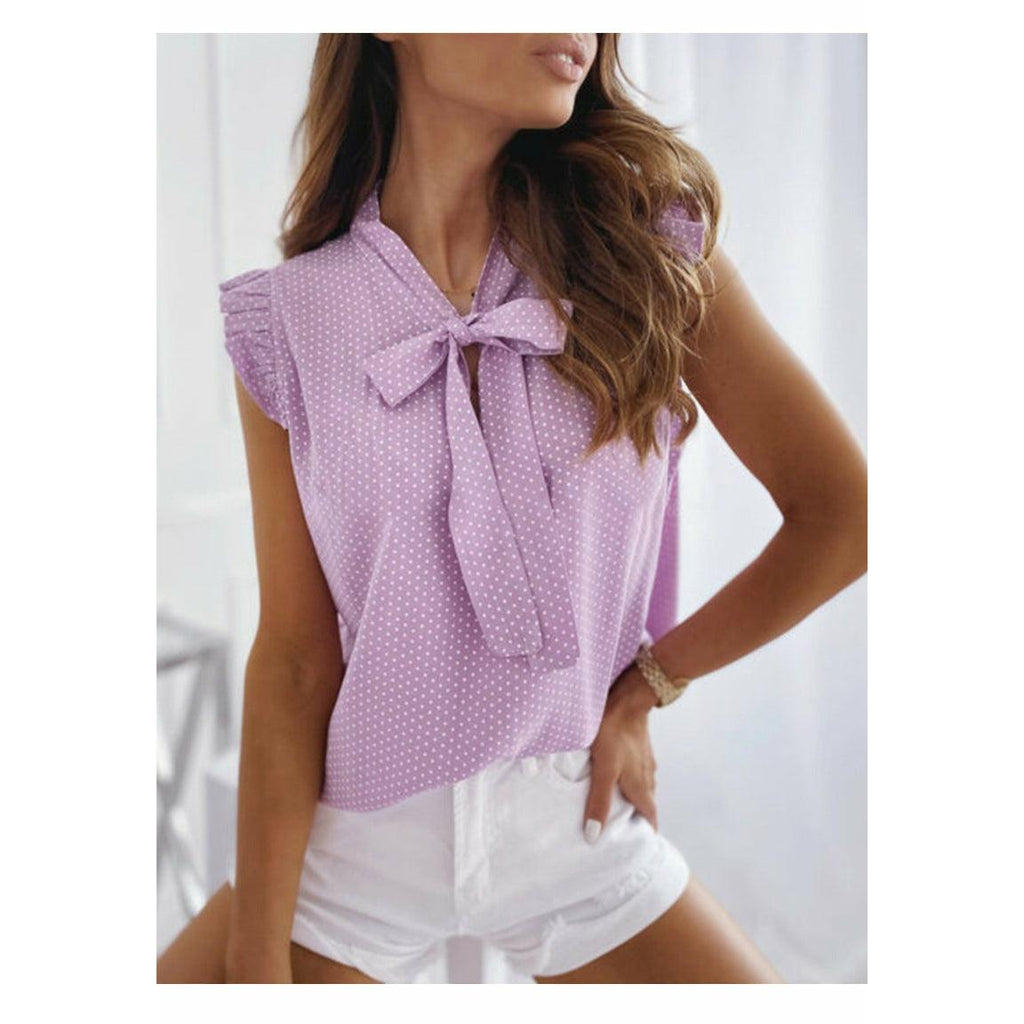 elegant sleeveless ruffles