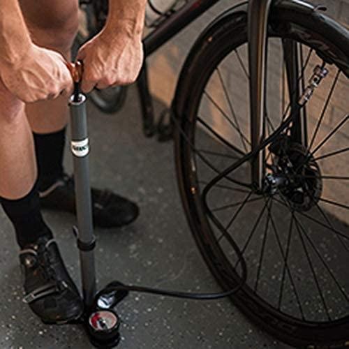 SILCA Pista Plus Bicycle Tire Pump | High Pressure 160psi, 2.5" Gauge | Presta & Schrader Valve | Durable Hose | High Performance | Bike Floor Pump