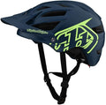 Troy Lee Designs Adult | All Mountain | Mountain Bike Half Shell A1 Helmet Drone (Marine/Green, XS)