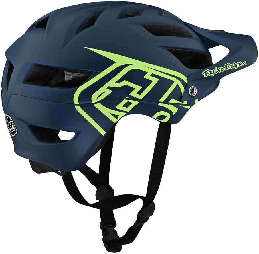 Troy Lee Designs Adult | All Mountain | Mountain Bike Half Shell A1 Helmet Drone (Marine/Green, XS)