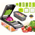 15pcs multifunctional vegetable chopper-stainless steel blade, handle food grinder, vegetable slicer, and onion chopper- suitable for french fries, large capacity slicers, and shredders-perfect for daily kitchen use-an excellent gift for housewives