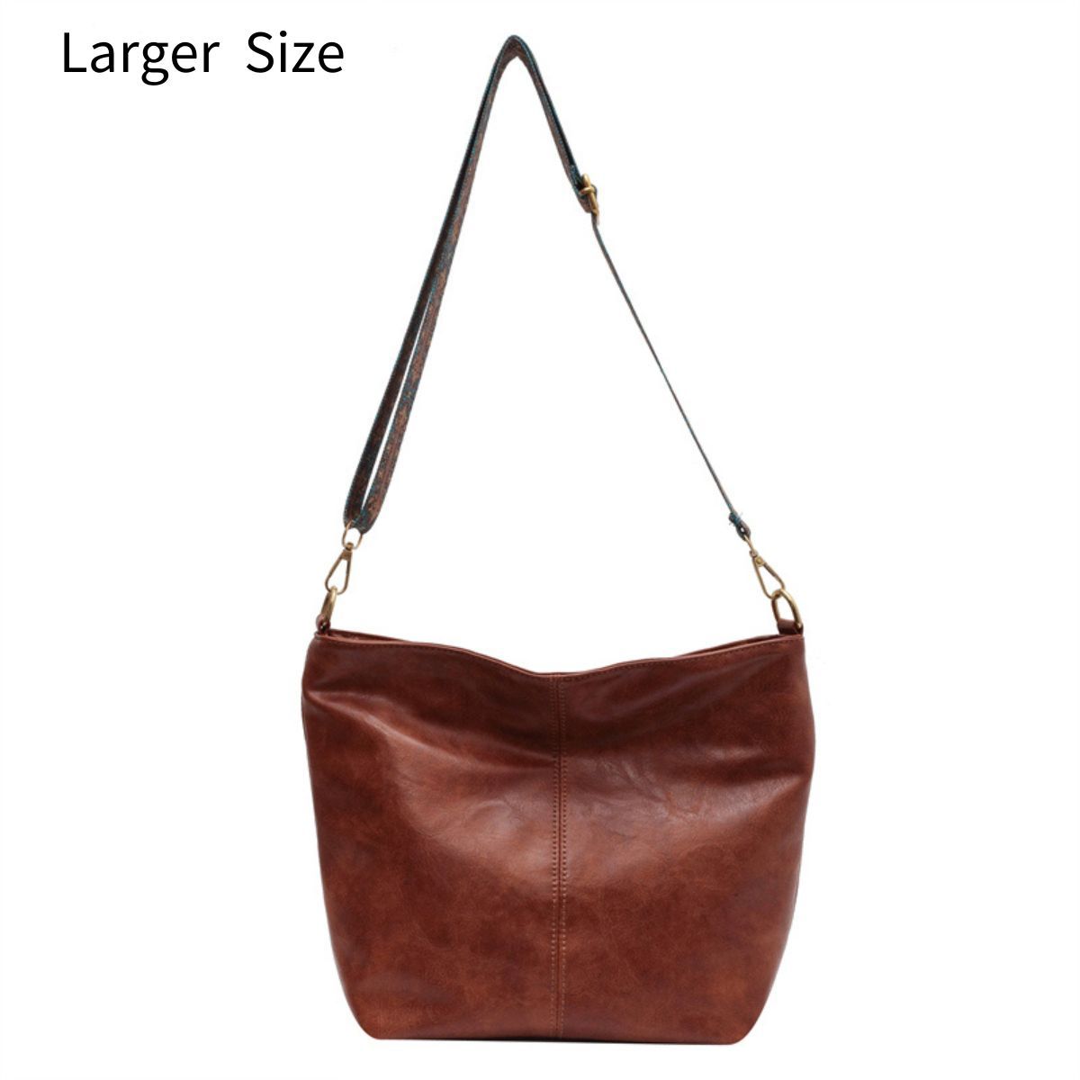 Geometric Strap Hobo Bag, LarCapacity Crossbody Bag, Women's Retro Style Shoulder Bag