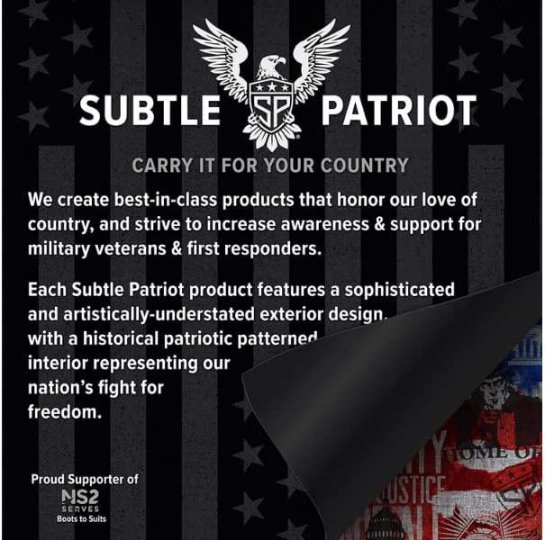 Subtle Patriot Covert 15 Club Golf Stand Bag 5 Way Top, Fully Lined Dividers, Snap-On Rain Cover & UV Protected, 9 Pockets