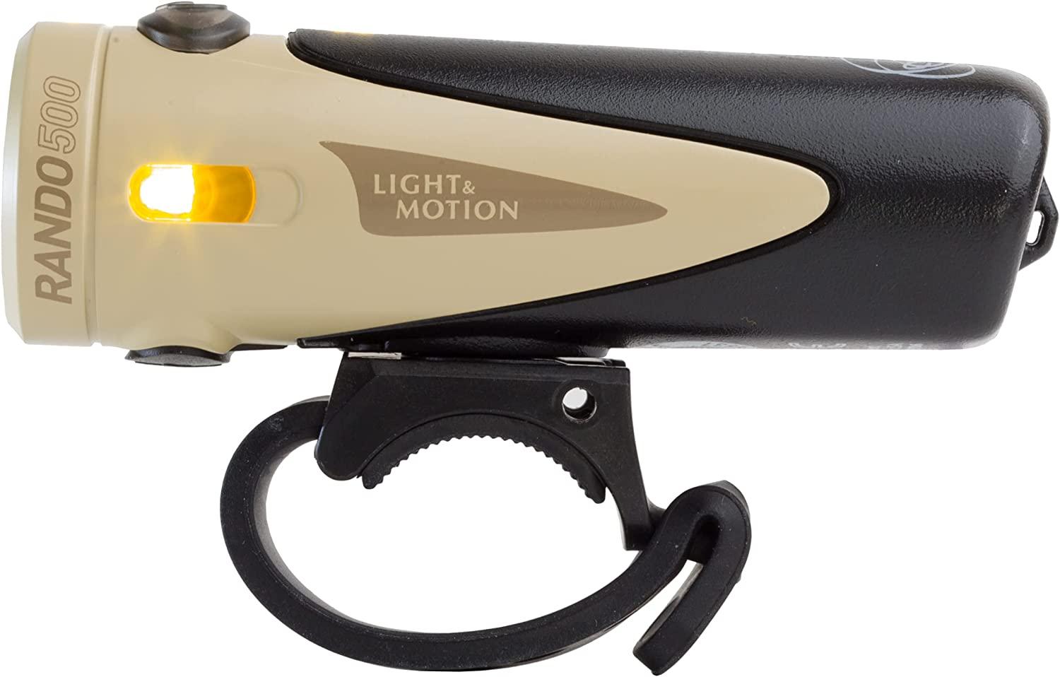 Light & Motion Rando 500 Designed for Extended Adventures The Rando 500 utilizes a high-Capacity Battery for Long Run Times which can be Extended with Any USB Battery Pack. Black & Tan One Size