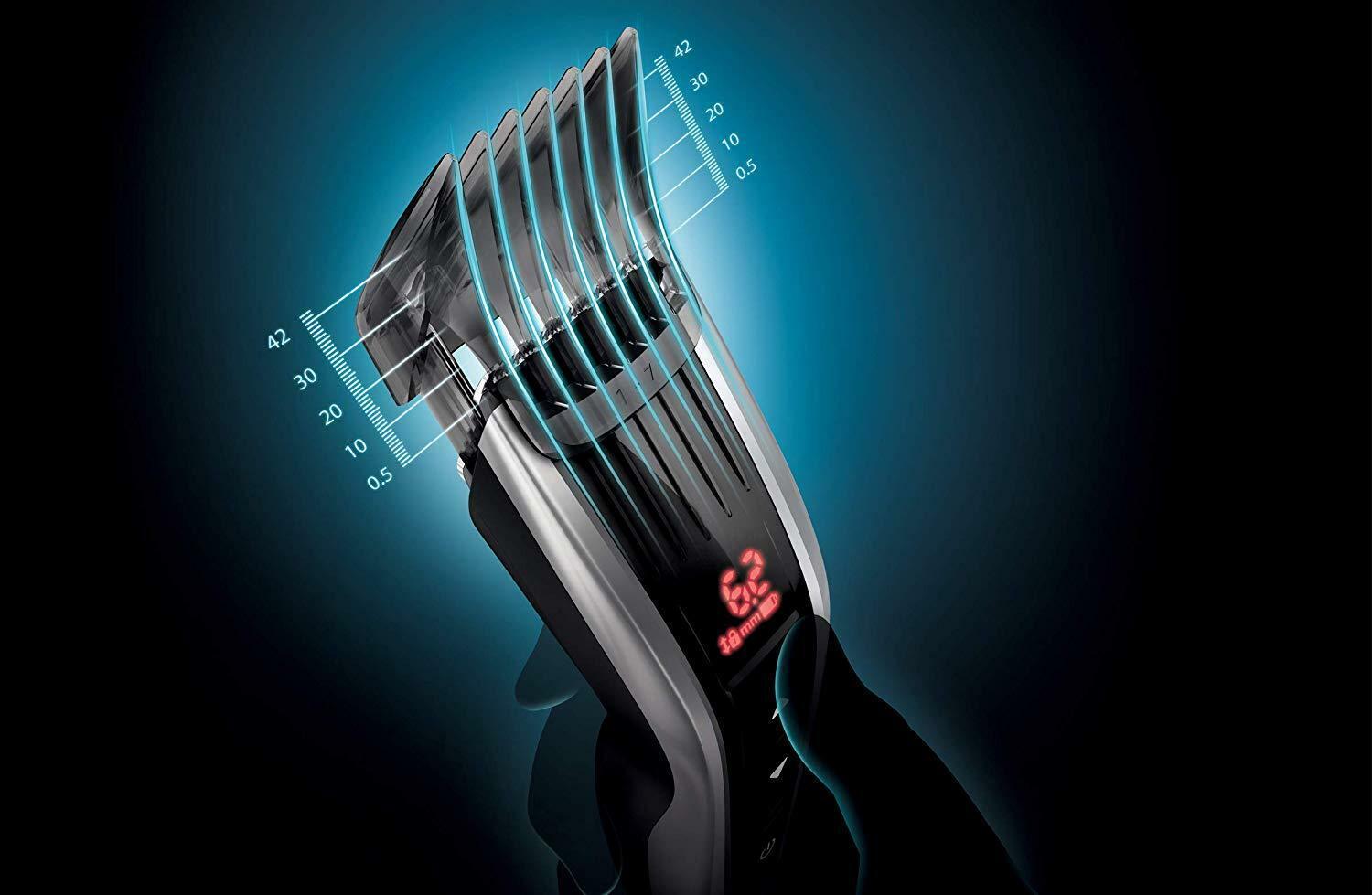 Philips HC7460/15 - Hair Clippers With Blades Steel Stainless, 3 Combs
