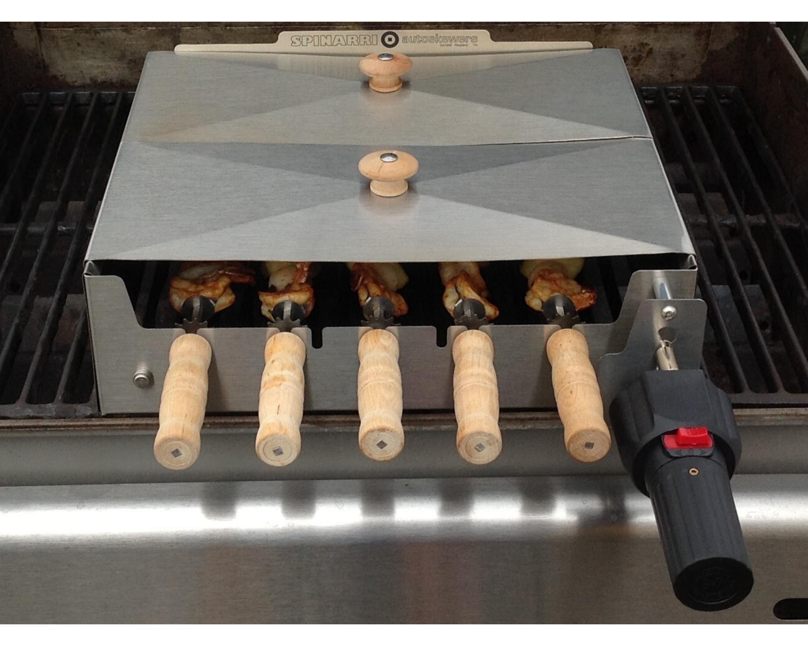 543 -Motorized kebob skewers for your existing gas / charcoal BBQ grill