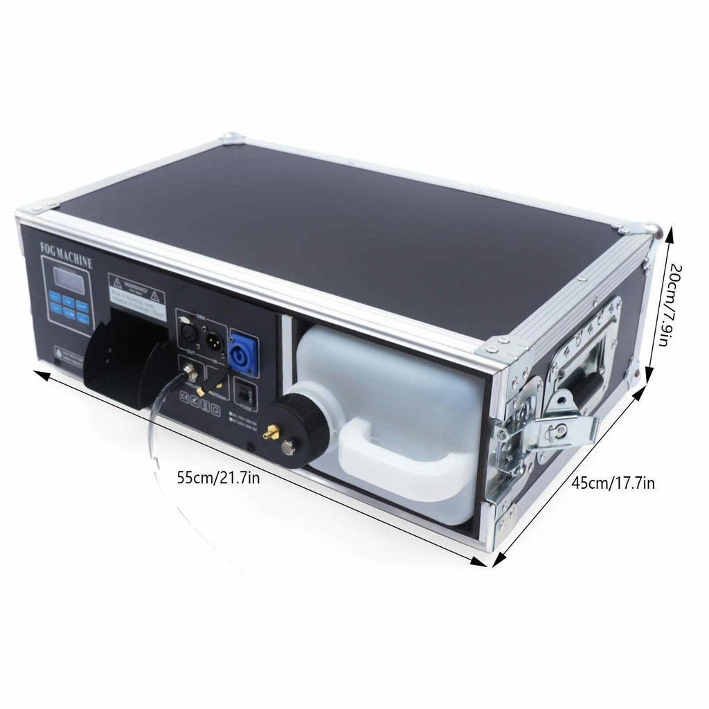 CNCEST StaFog Machine DMX StaMist Haze Machine 3.5L w/ Flight Case PackaDJ KTV Party Hazer 3.5L 1.5KW