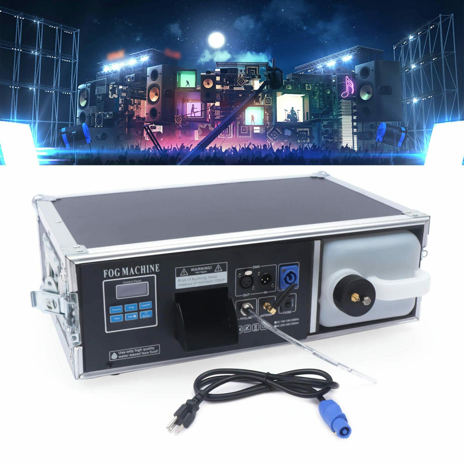 CNCEST StaFog Machine DMX StaMist Haze Machine 3.5L w/ Flight Case PackaDJ KTV Party Hazer 3.5L 1.5KW