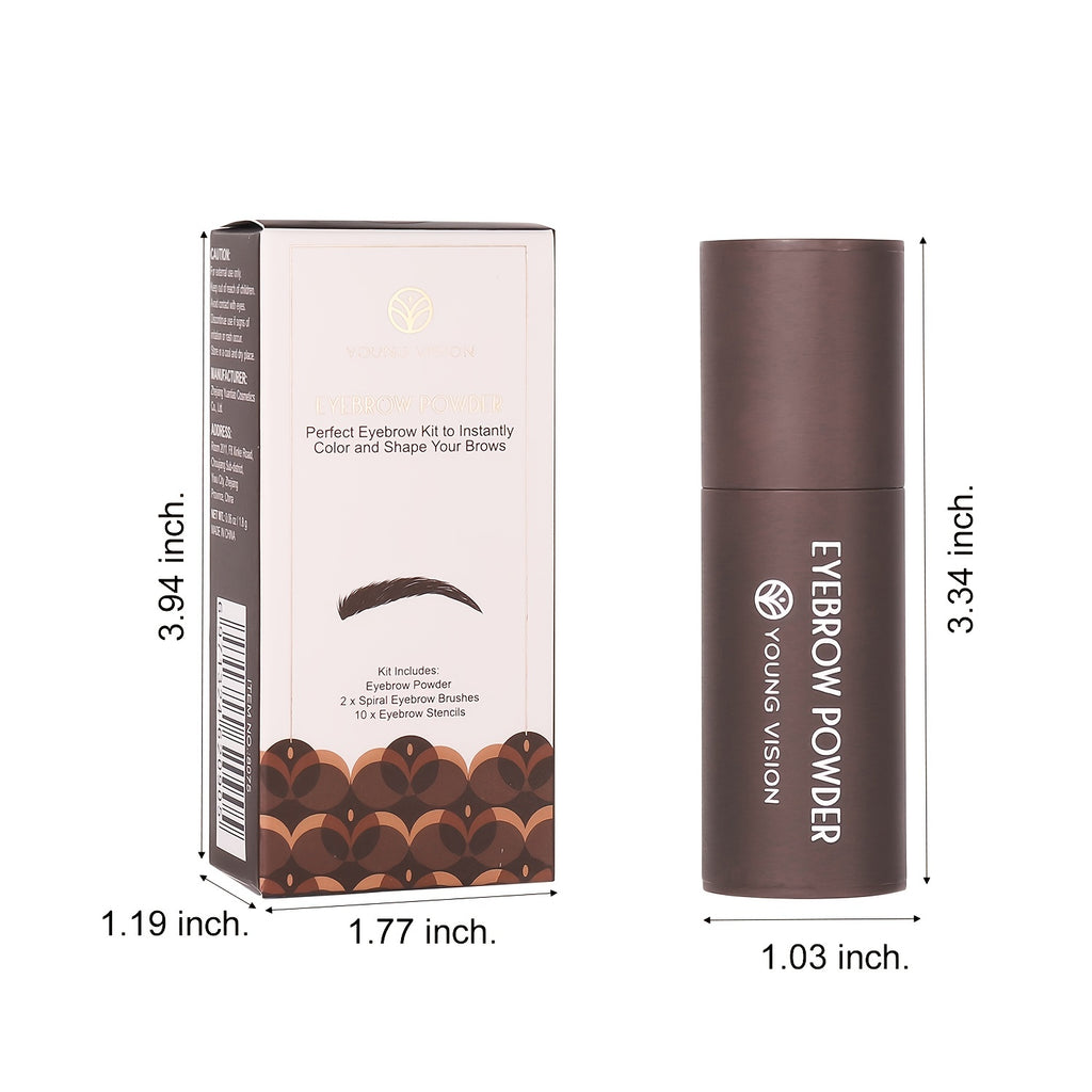 Eyebrow Stamp Stencils Kit, One Step Brows Powder Makeup