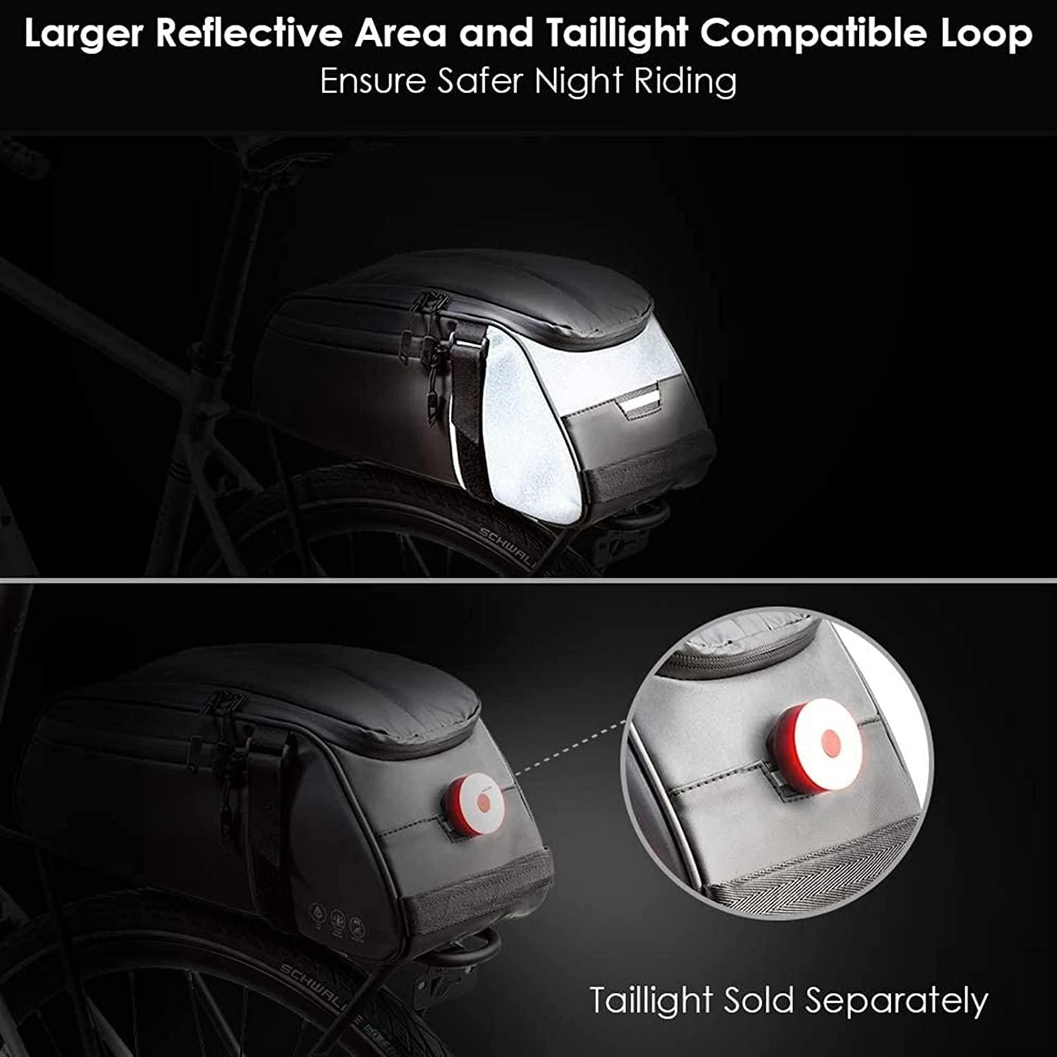 DALIZHAI777 Bike Bag 8L Bicycle Reflector Bag Bike Rear Seat Luggage Storage Bag Bicycle Strap Chest Bag Travel Outdoors Large Capacity Oxford Cloth Bike Trunk Bag Bicycle Accessories