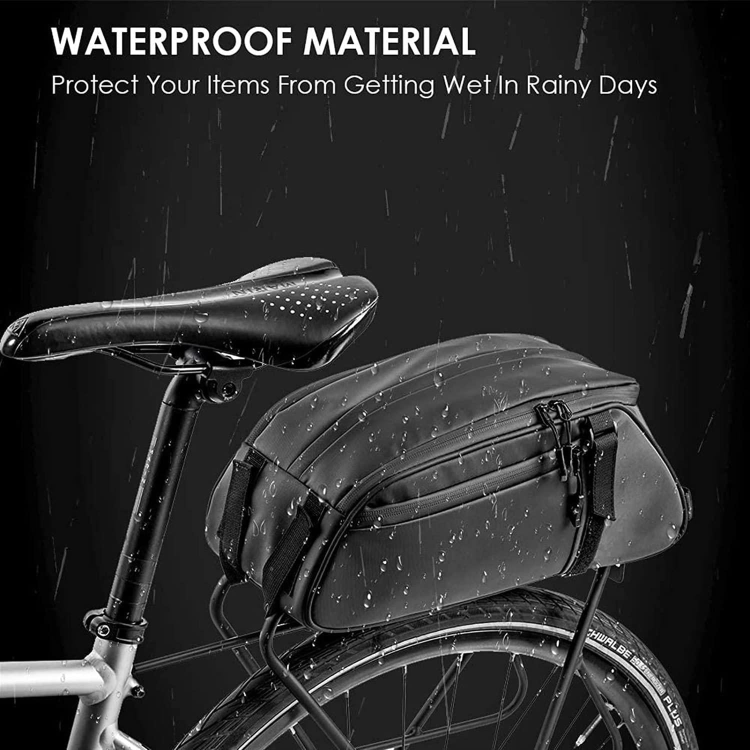 DALIZHAI777 Bike Bag 8L Bicycle Reflector Bag Bike Rear Seat Luggage Storage Bag Bicycle Strap Chest Bag Travel Outdoors Large Capacity Oxford Cloth Bike Trunk Bag Bicycle Accessories