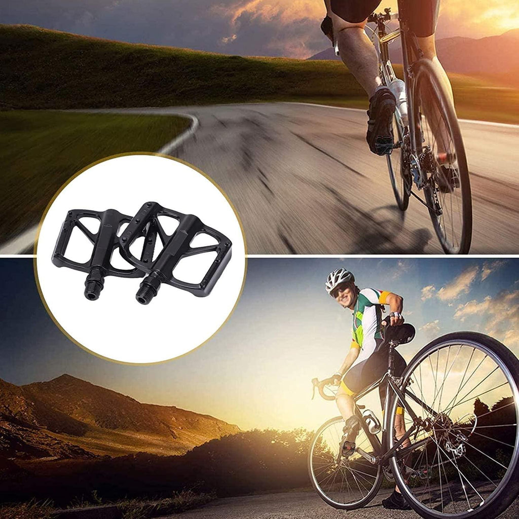 HAO BLAI Mountain Bike Pedals, Aluminum Alloy Bicycle Pedals,Road/MTB Bike Pedals Sets Double DU Bike Accessories for Road Bikes