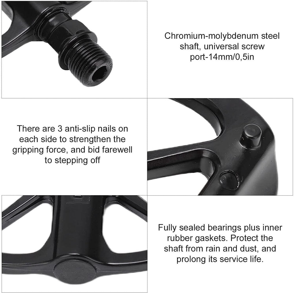 HAO BLAI Mountain Bike Pedals, Aluminum Alloy Bicycle Pedals,Road/MTB Bike Pedals Sets Double DU Bike Accessories for Road Bikes
