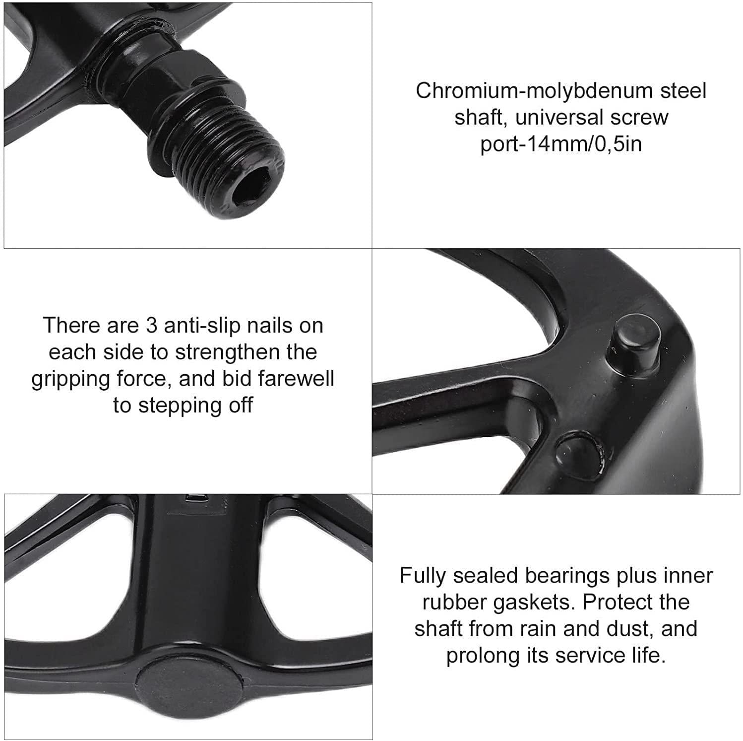 HAO BLAI Mountain Bike Pedals, Aluminum Alloy Bicycle Pedals,Road/MTB Bike Pedals Sets Double DU Bike Accessories for Road Bikes