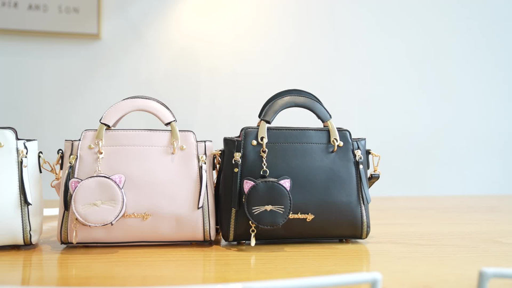 Letter Decor Hand Satchel Bag, Stylish Shoulder Zipper Bag With Mini Coin Purse, Crossbody Bag For Work