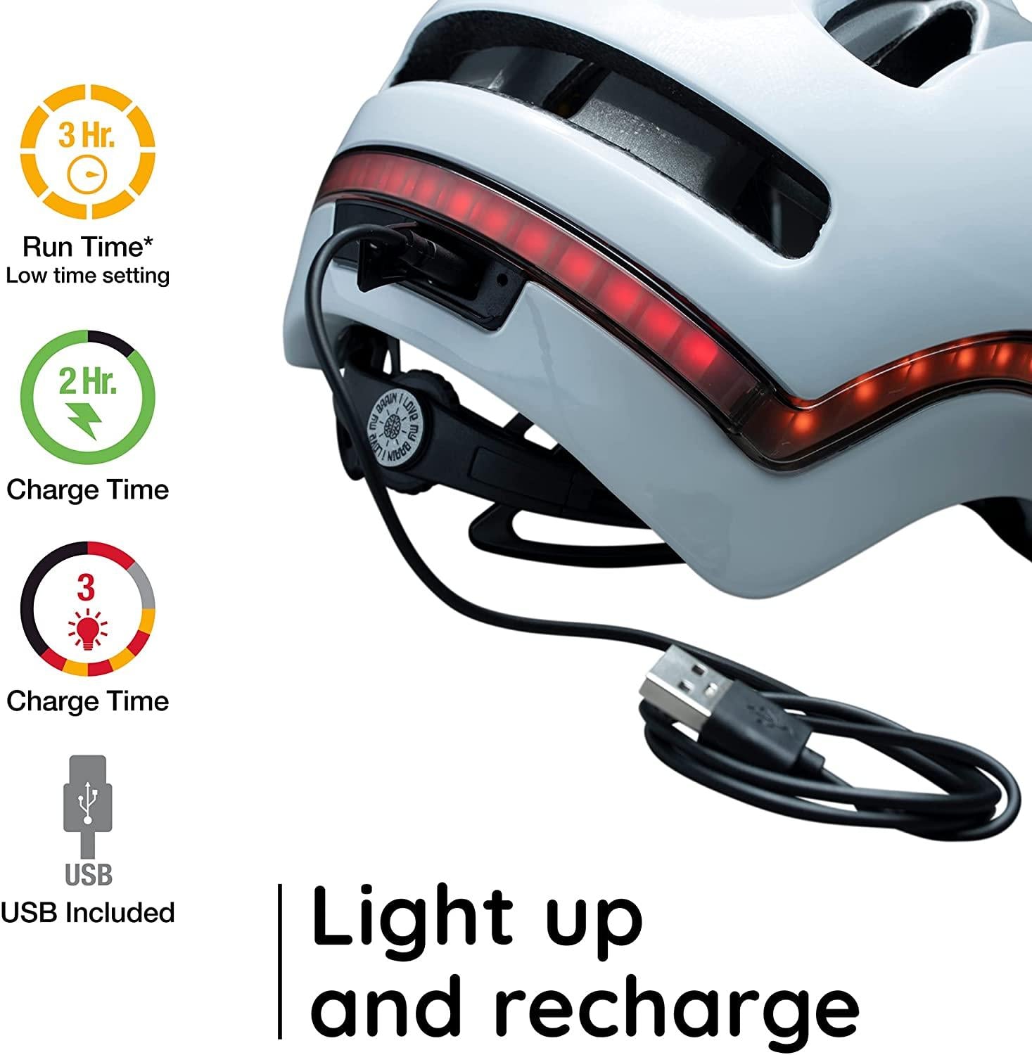 Nutcase, VIO Bike Helmet with LED Lights and MIPS Protection for Road Cycling and Commuting