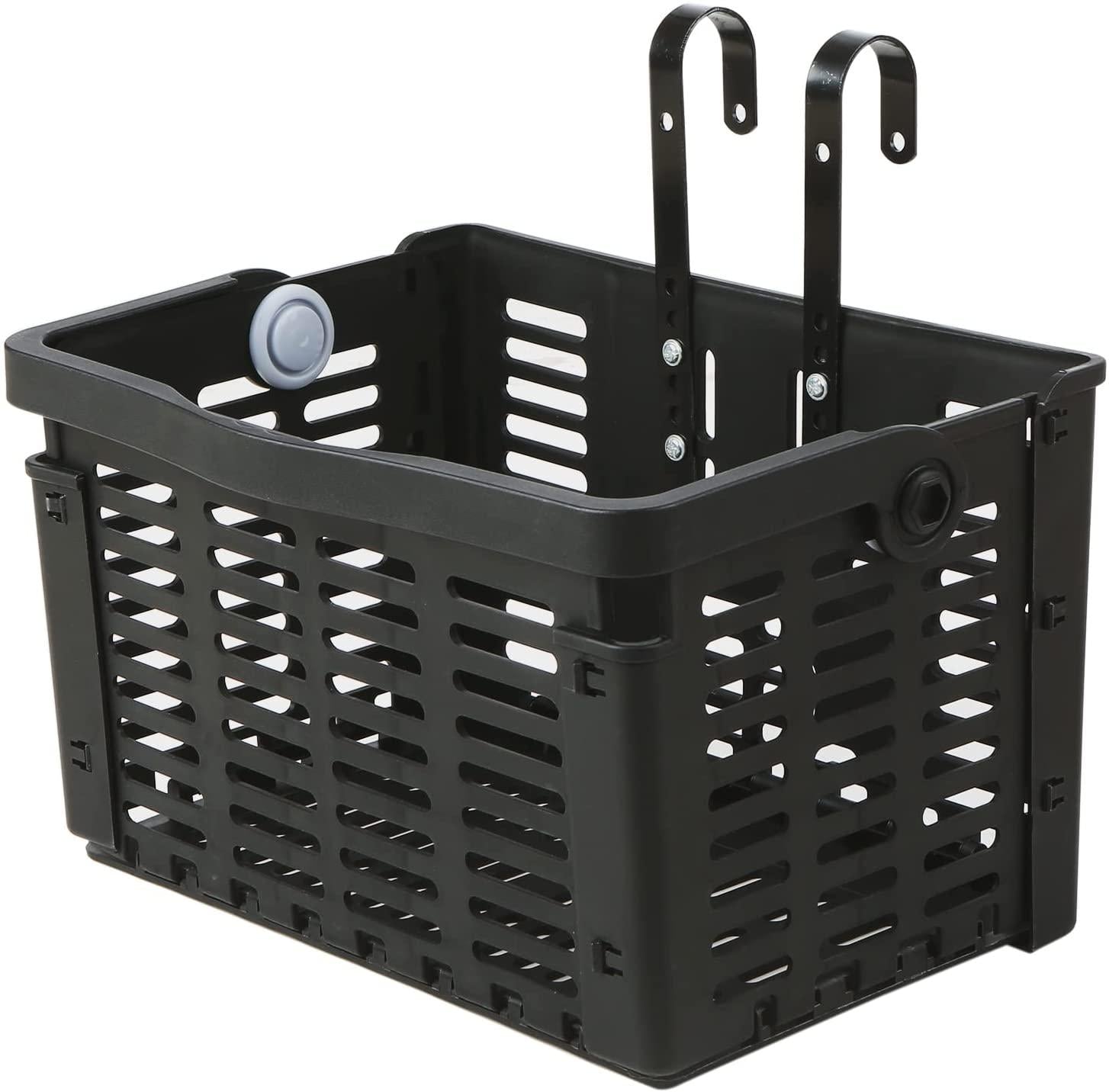 DALIZHAI777 Bike Bag Bike Front Basket Detachable Plastic Bike Handlebar Front Basket with Handle Durable Bicycle Rear Rack Luggage Carrier Hanging Basket Bicycle Accessories