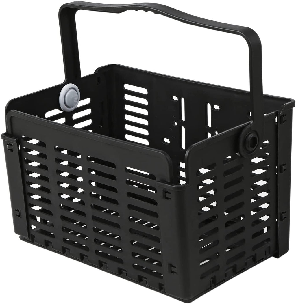 DALIZHAI777 Bike Bag Bike Front Basket Detachable Plastic Bike Handlebar Front Basket with Handle Durable Bicycle Rear Rack Luggage Carrier Hanging Basket Bicycle Accessories