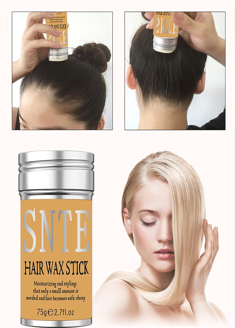 Samnyte Hair Wax Stick, Wax Stick for Hair Slick Stick, Hair Wax Stick for Flyaways Hair Gel Stick Non-greasy Styling Cream for Fly Away &amp; Edge Control Frizz Hair 2.7 Oz