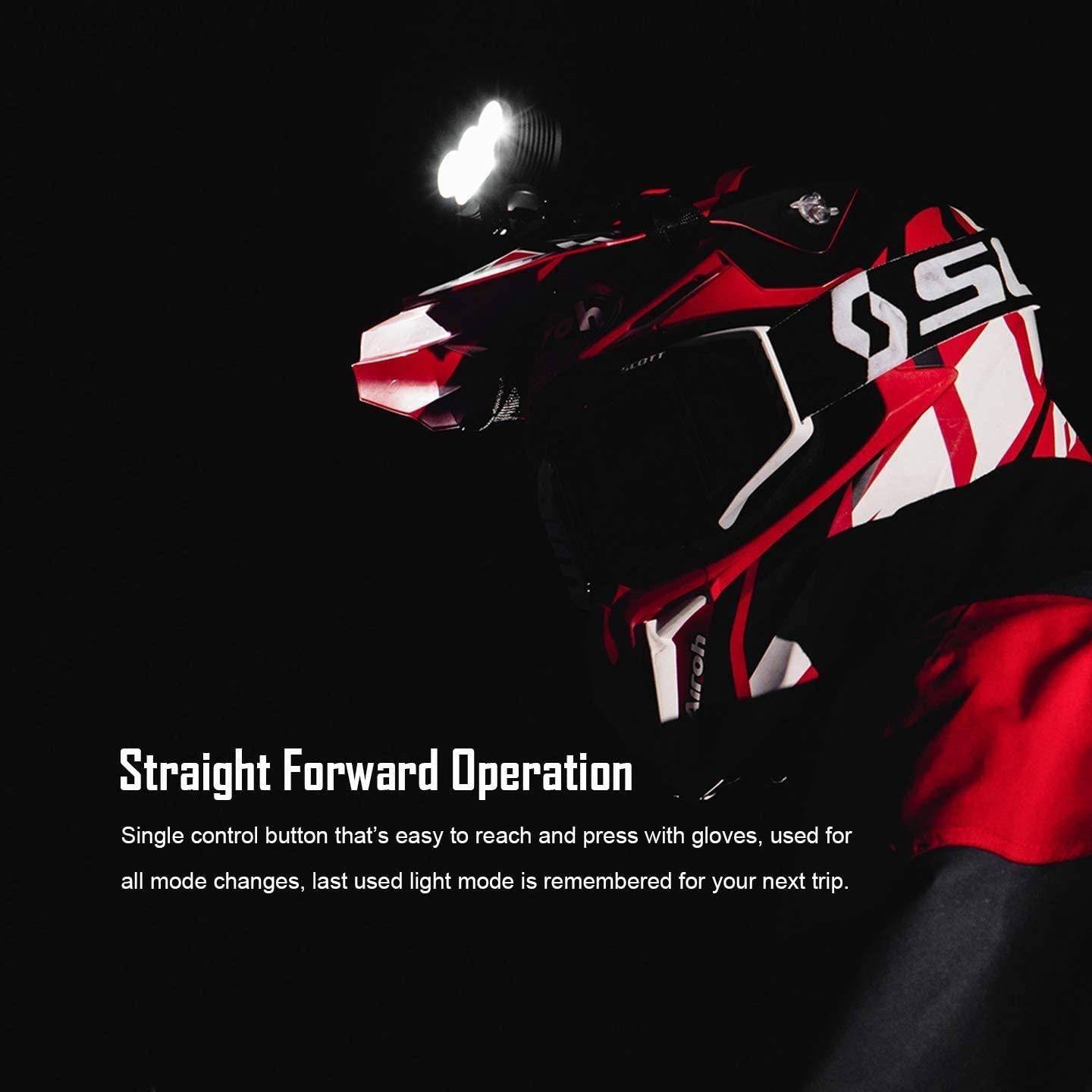 Magicshine Enduro MTB Bike Lights Set, MJ-900 Helmet Light and Monteer 6500 Handlebar Light, Powerful Mountain Biking Light kit with Helmet Strap Enduro Trail Offroad