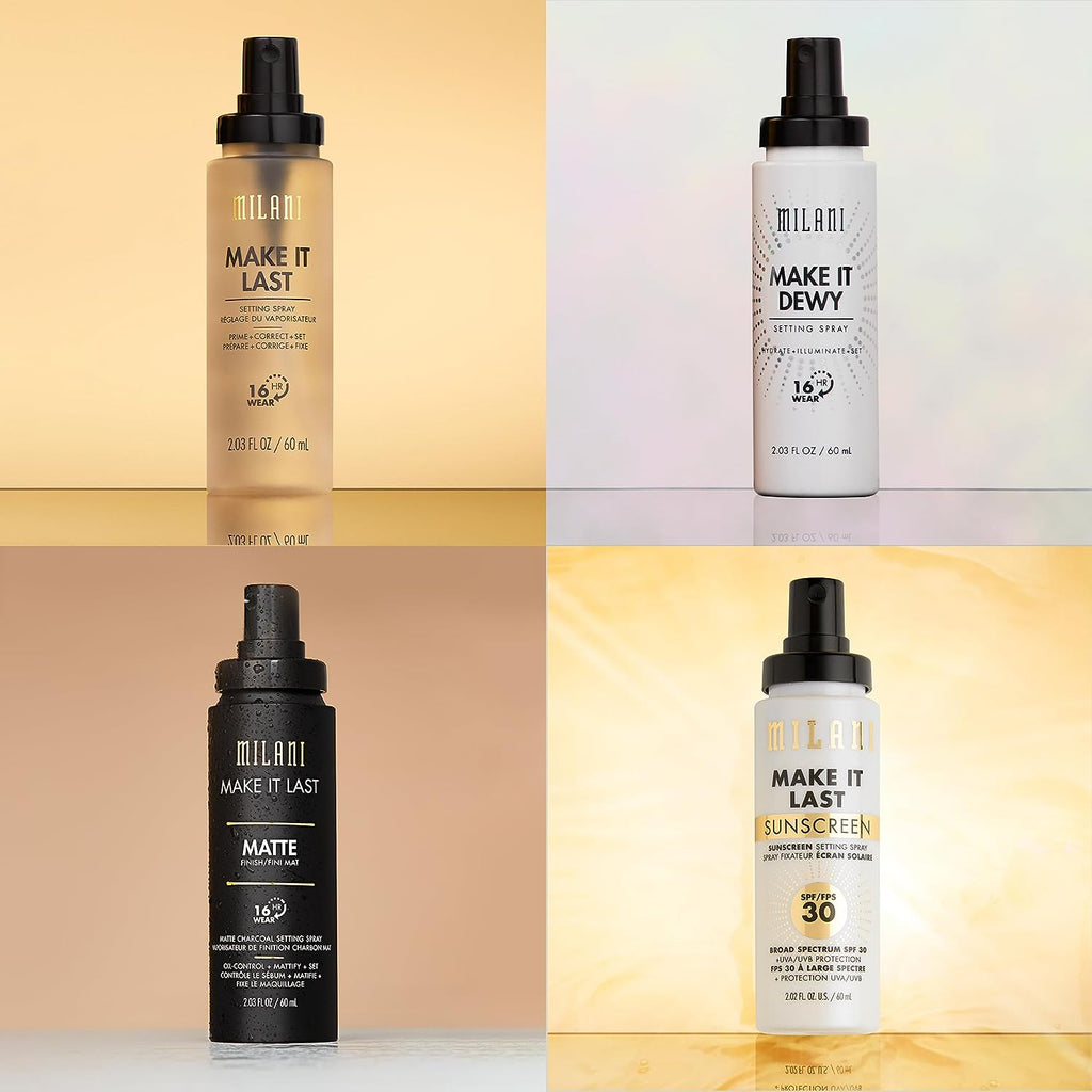 Milani Make it Last Charcoal Matte Setting Spray- (2.03 Fl. Oz.) Cruelty-Free Makeup Primer for Oily Skin - Long Lasting Finishing Spray