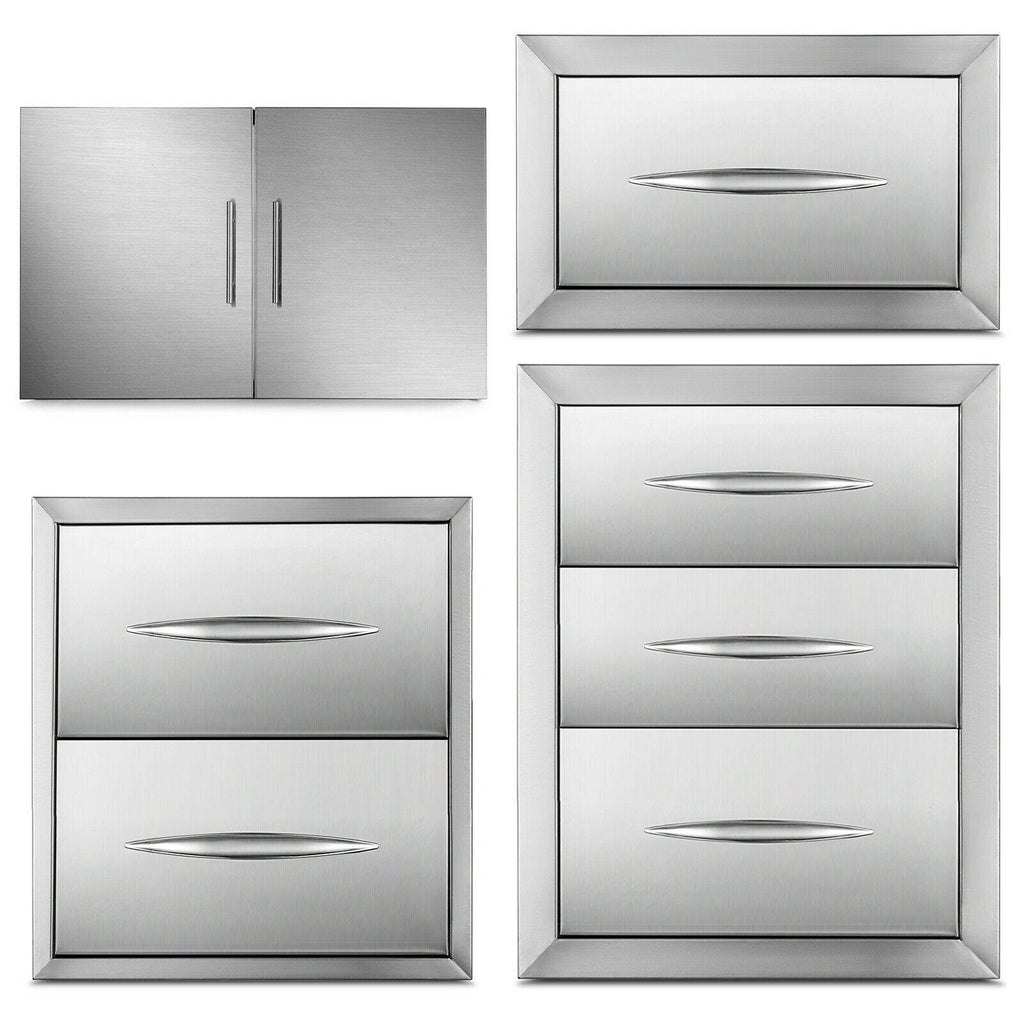 Single/Double/Triple Drawer Outdoor Kitchen BBQ DOOR Island  Steel