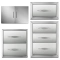 Single/Double/Triple Drawer Outdoor Kitchen BBQ DOOR Island  Steel