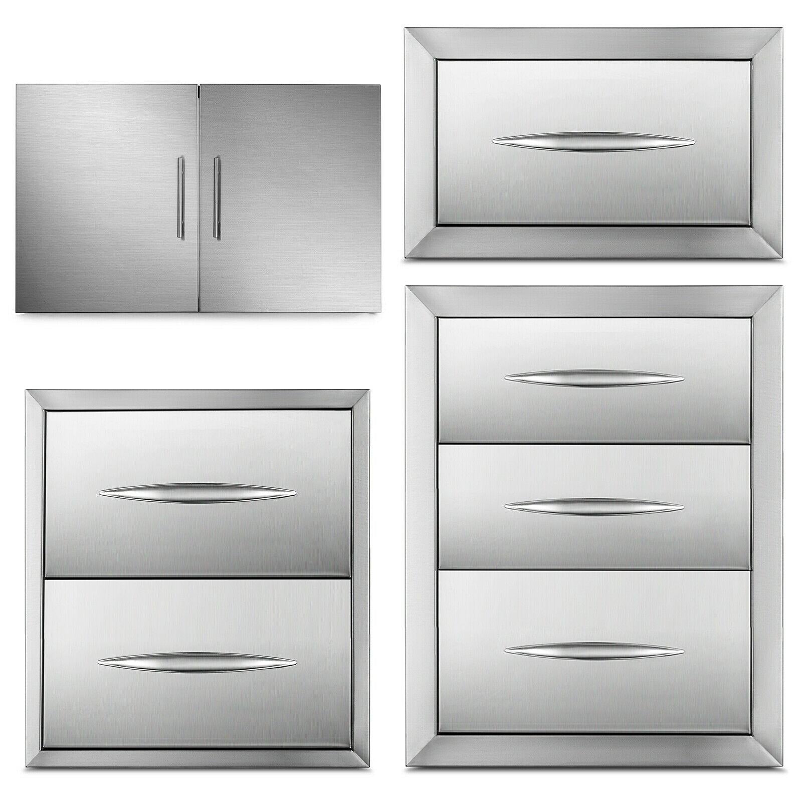 Single/Double/Triple Drawer Outdoor Kitchen BBQ DOOR Island  Steel