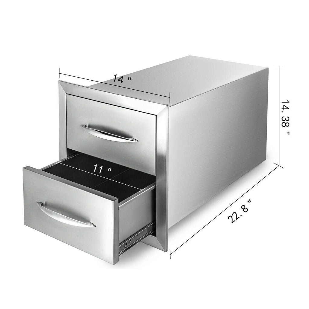 Single/Double/Triple Drawer Outdoor Kitchen BBQ DOOR Island  Steel