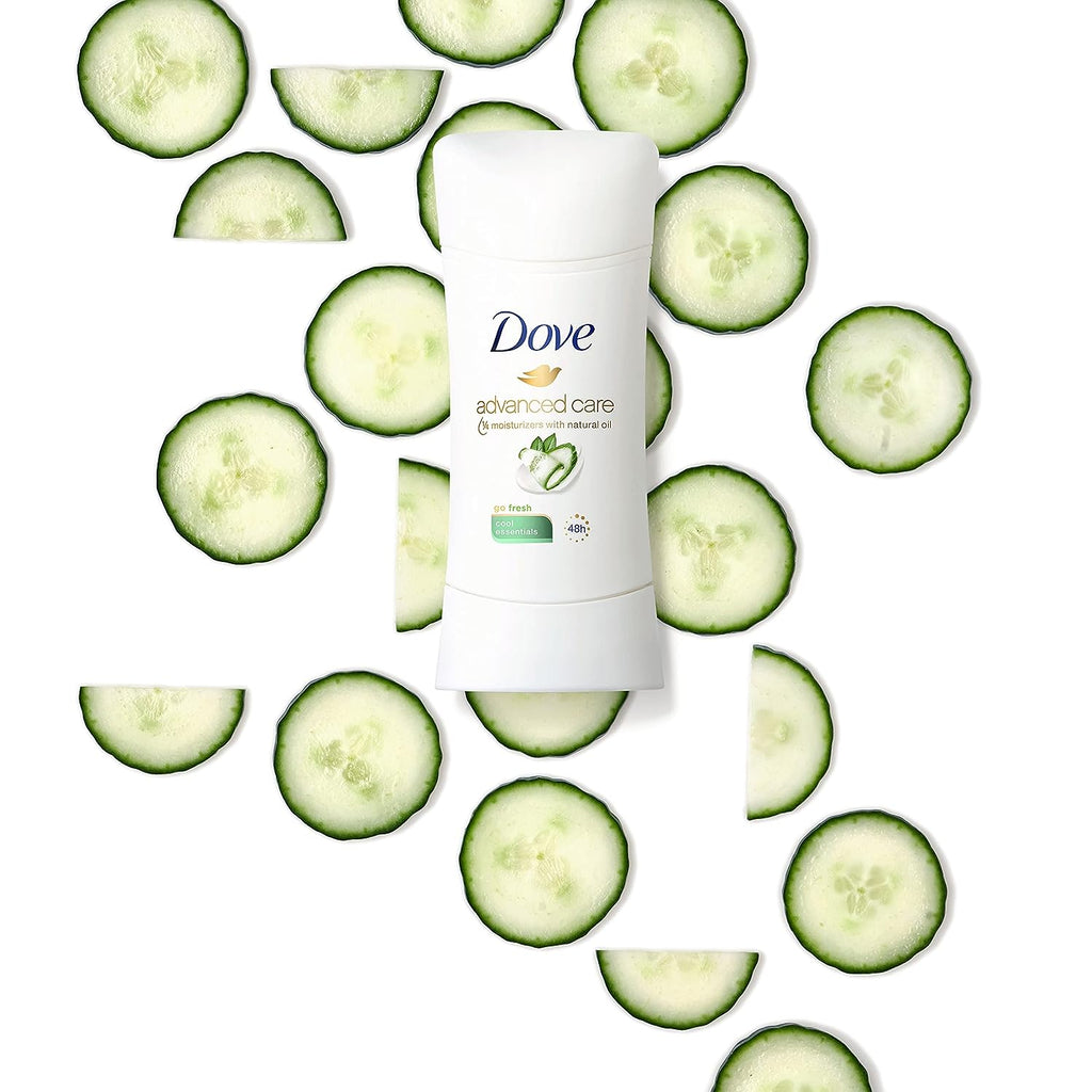 Dove Antiperspirant Deodorant with 48 Hour Protection Advance Cool Essentials Deodorant for Women, 2.6 Ounce (Pack of 4)