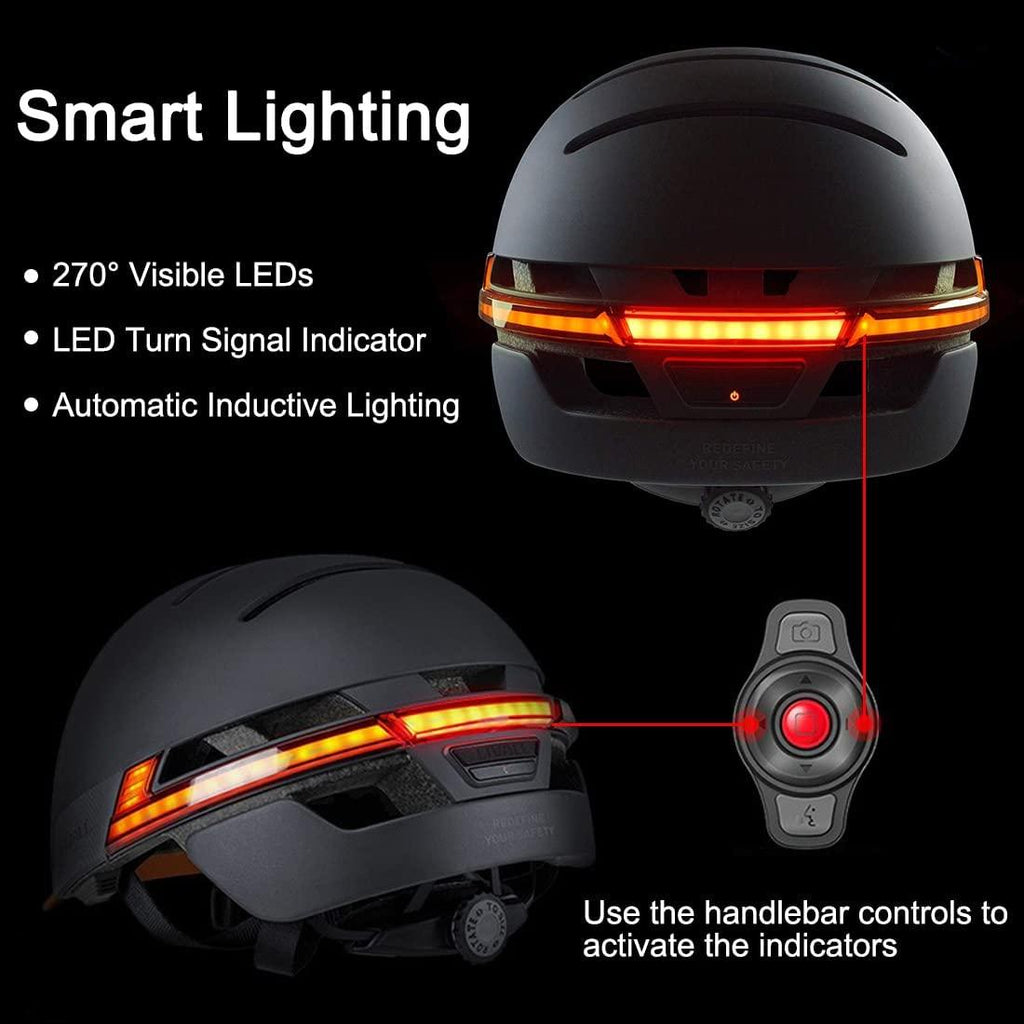 LIVALL Smart Bike Helmet with Auto Sensor LED,Turn Signal Tail Lights,Connects via Bluetooth, Certified Comfortable Cycling Helmet