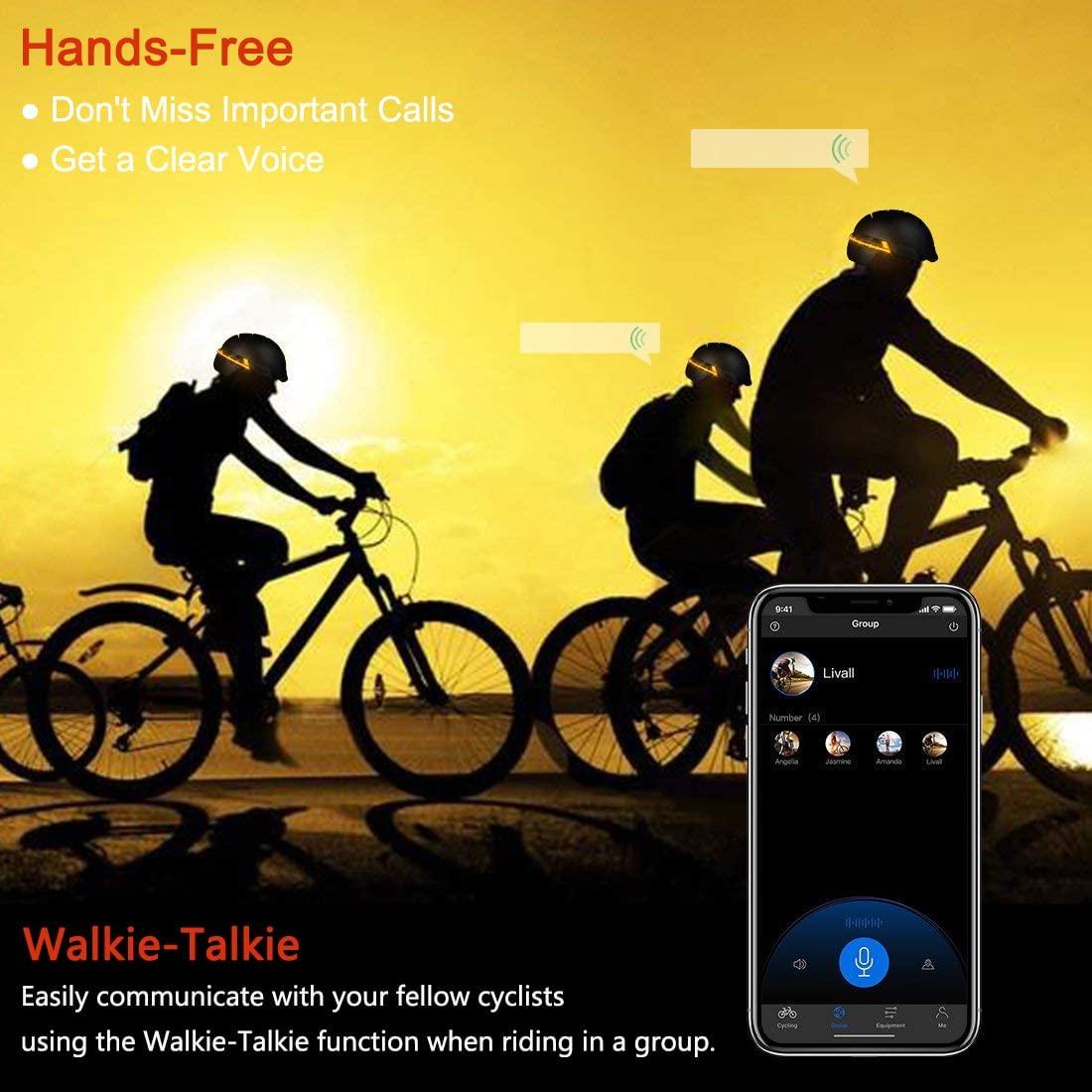 LIVALL Smart Bike Helmet with Auto Sensor LED,Turn Signal Tail Lights,Connects via Bluetooth, Certified Comfortable Cycling Helmet