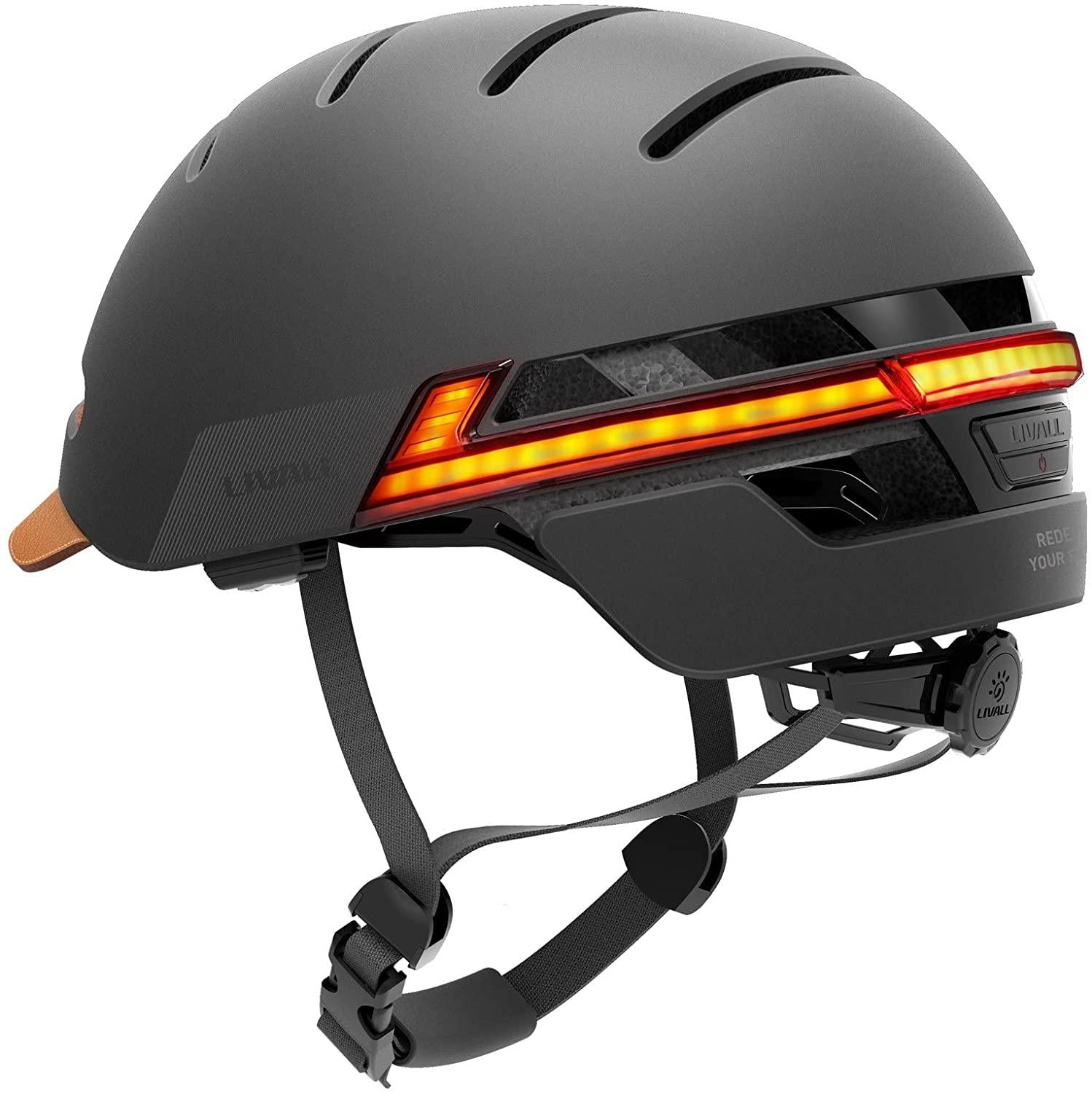LIVALL Smart Bike Helmet with Auto Sensor LED,Turn Signal Tail Lights,Connects via Bluetooth, Certified Comfortable Cycling Helmet