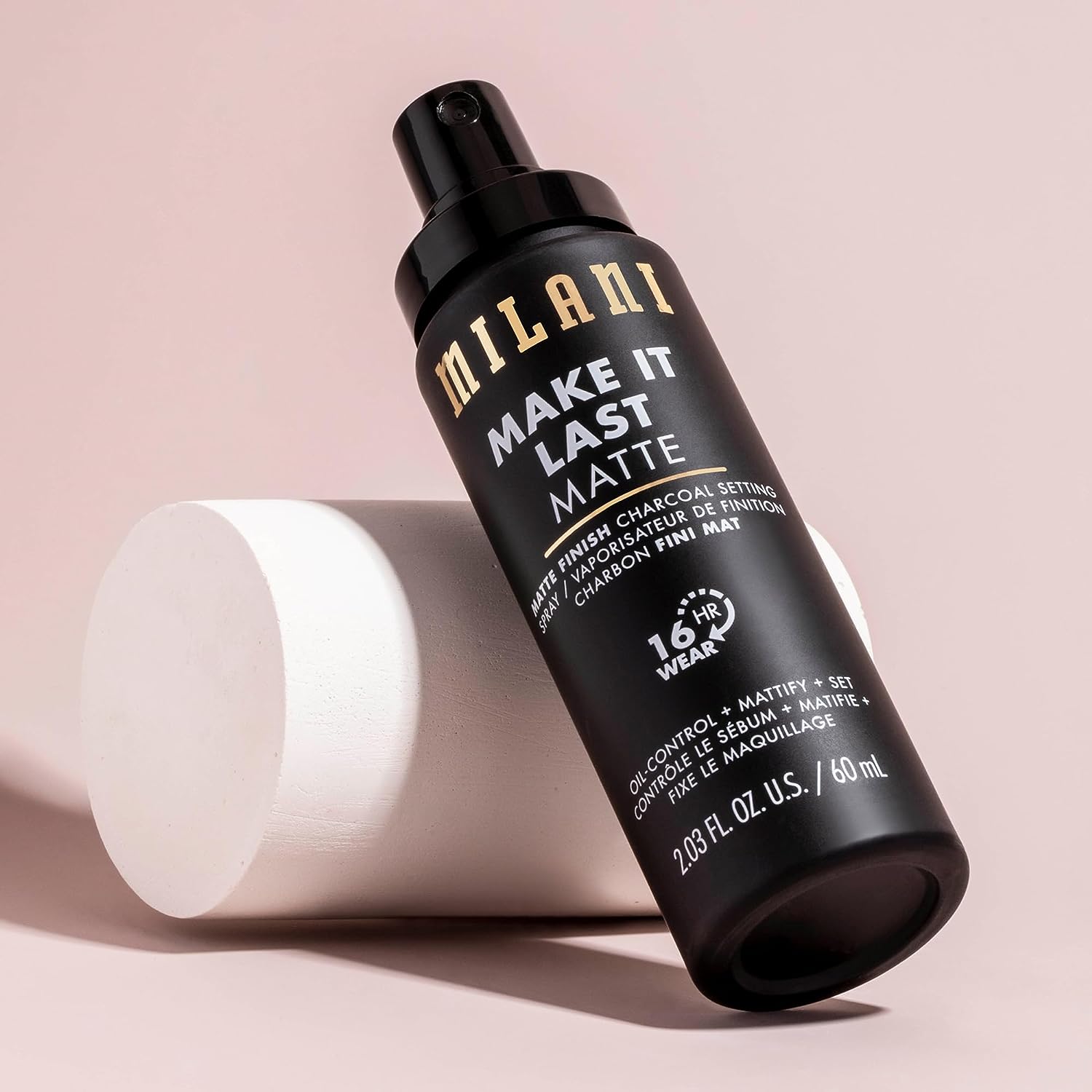 Milani Make it Last Charcoal Matte Setting Spray- (2.03 Fl. Oz.) Cruelty-Free Makeup Primer for Oily Skin - Long Lasting Finishing Spray