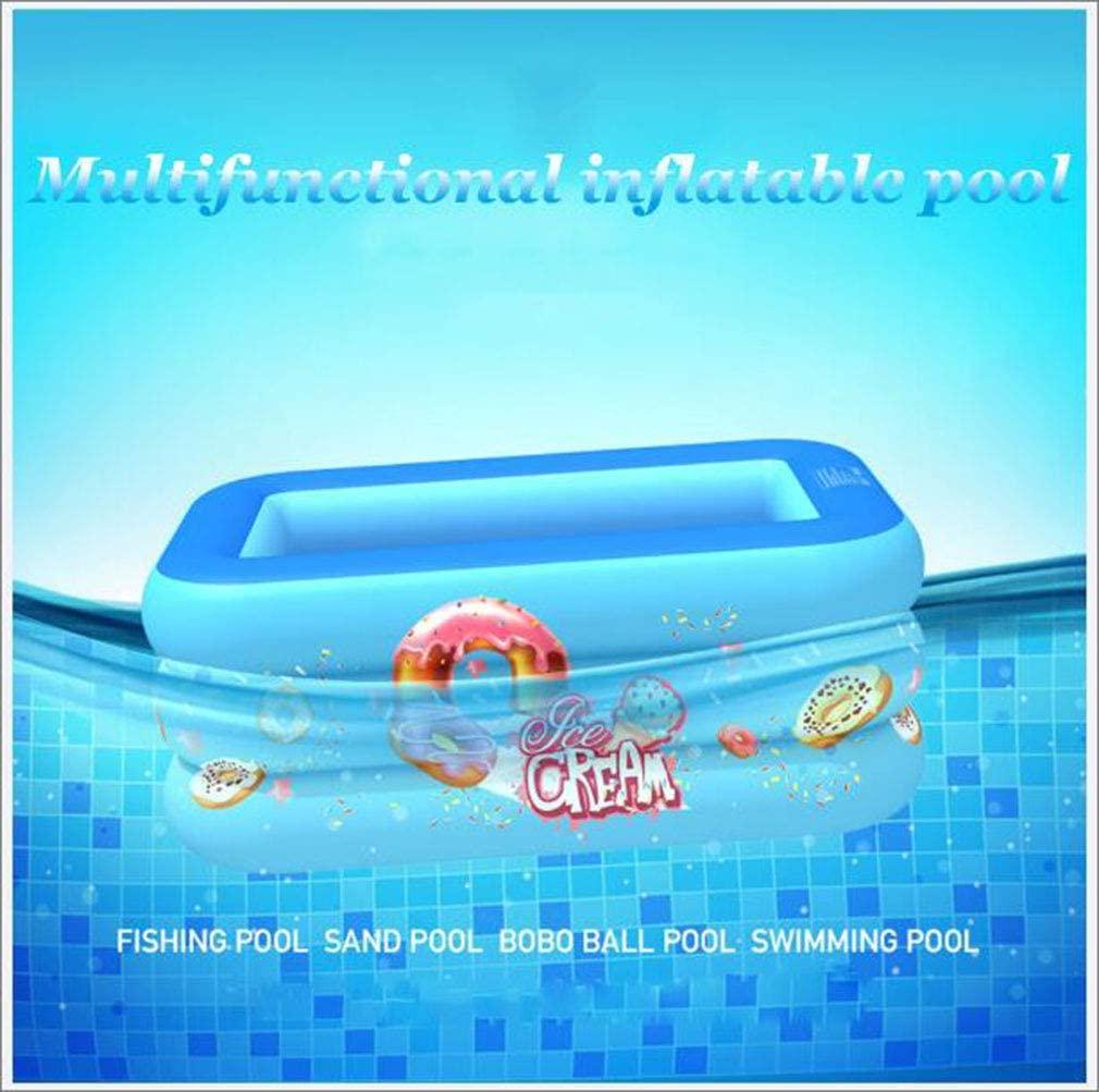 Outdoor Kids Swimming Pool,PVC Abrasion-Resistant Inflatable Swimming Pool,Family Swimming Pool Above Ground, Paddling Pool Tub for Ages 3+,210cm