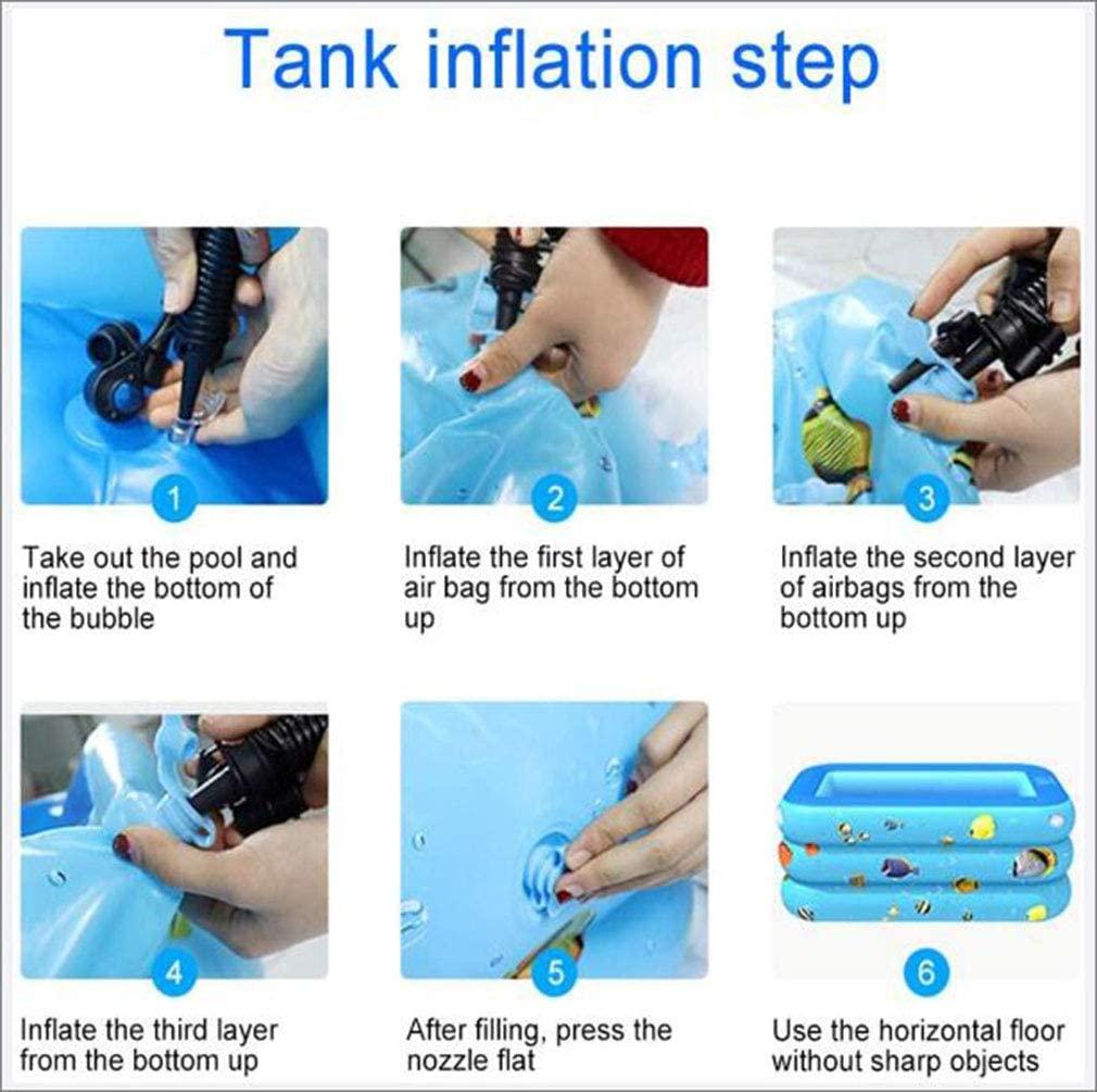 Outdoor Kids Swimming Pool, Paddling Pool Tub, PVC Abrasion-Resistant Inflatable Swimming Pool, Family Swimming Pool Above Ground,210cm