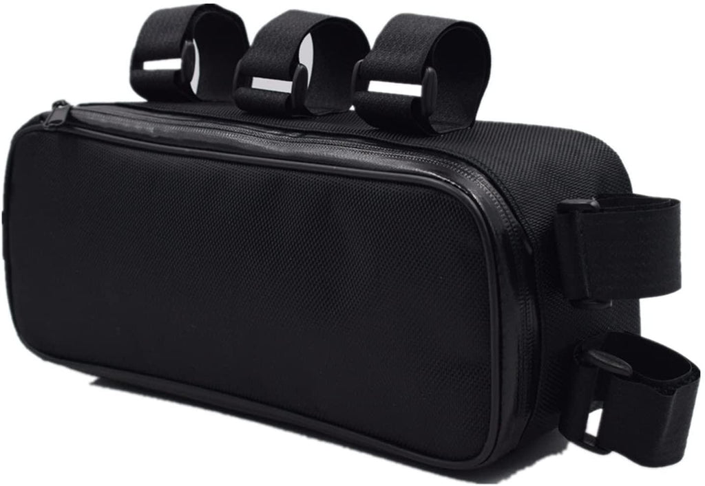 Bike Bag Oxford Fabric Bicycle Beam Bag Bike Battery Controller Hanging Bag Bicycle Frame Bag with Waterproof Zipper Professional Bicycle Accessories Bicycle Accessories ( Color : 29X11X8cm )