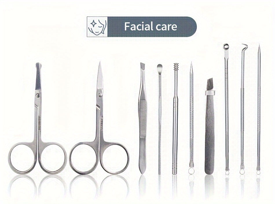 Nail Clipper Set 11/26pcs Set Manicure Set  Anti Splash Fingernail Cutter  Steel Nail Scissor Cuticle Tools