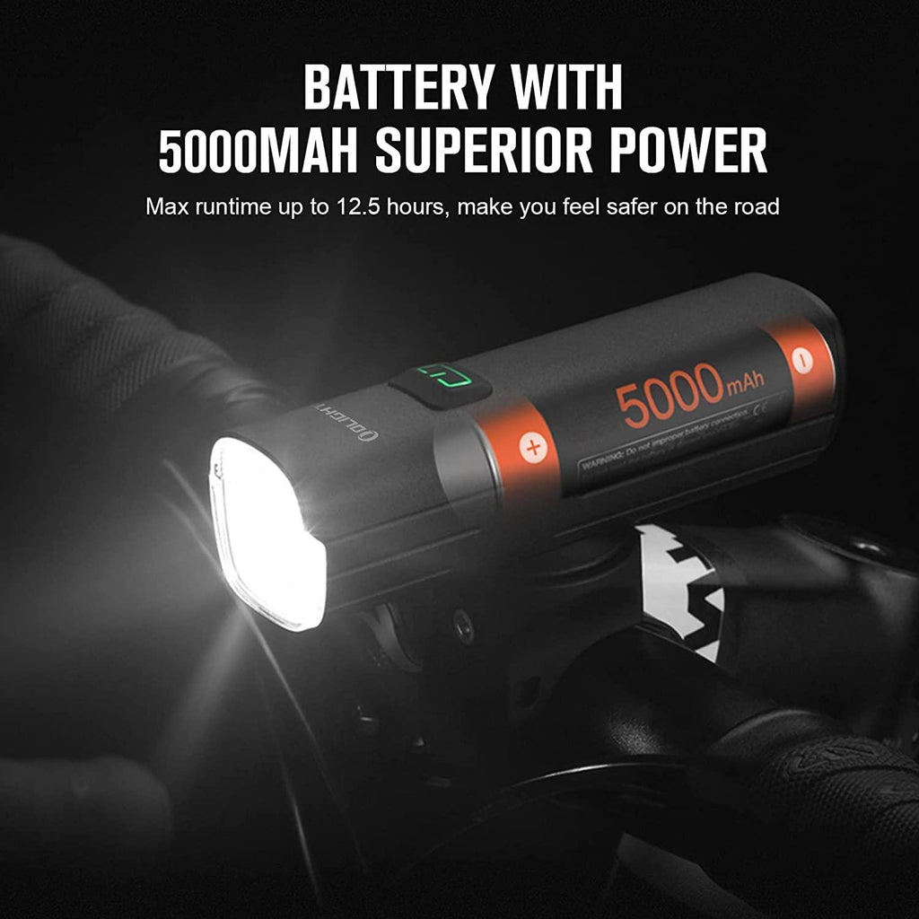 OLIGHT RN 120 Bike Lights, 120 Lumens Tail Light 260 Degree Visibility, Bundle RN 1500 Rechargeable Bike Headlights 1500 Lumens for Road Urban Cyclists