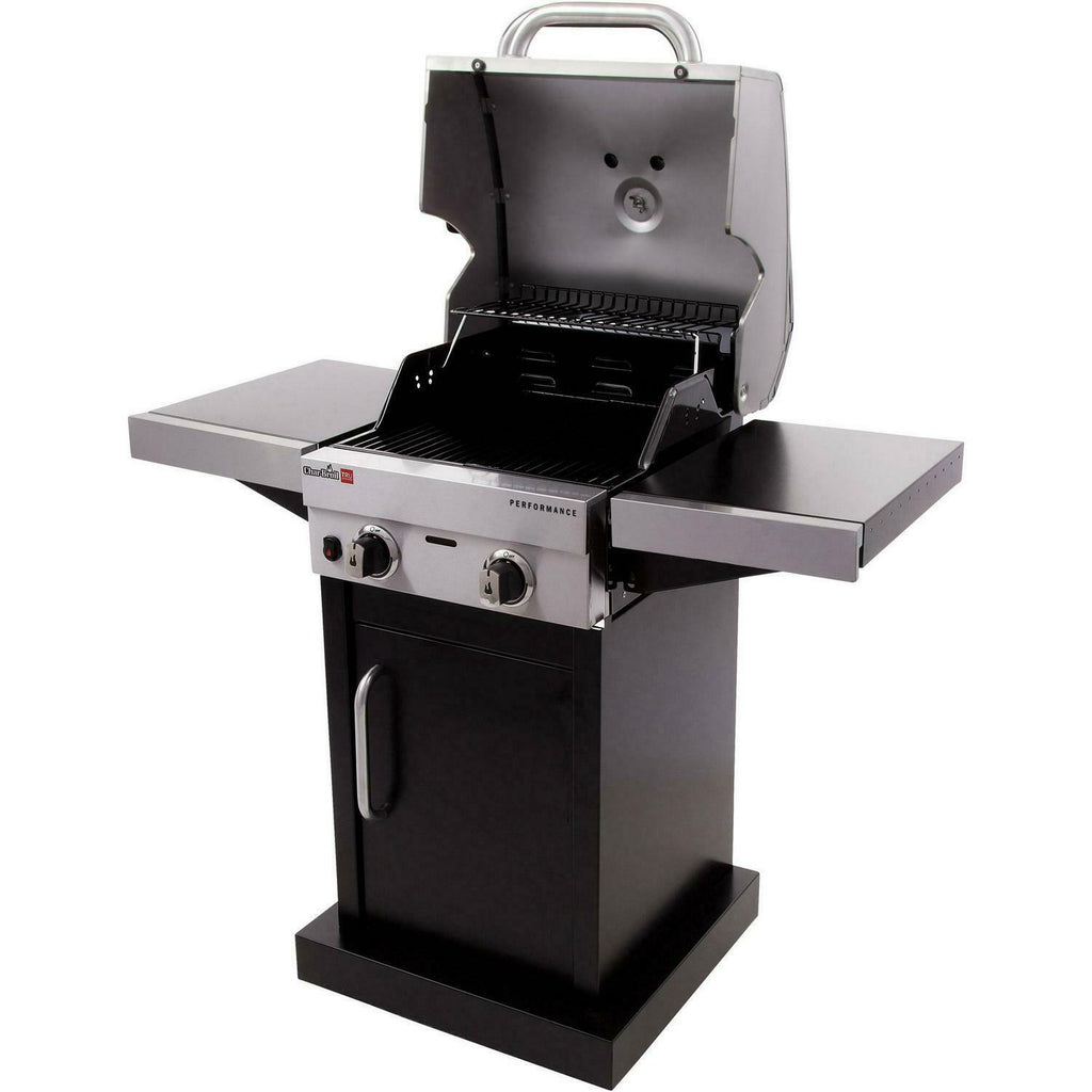 BBQ Gas Grill Propane Barbecue 2-Burner Liquid Propane Cabinet Outdoor Black